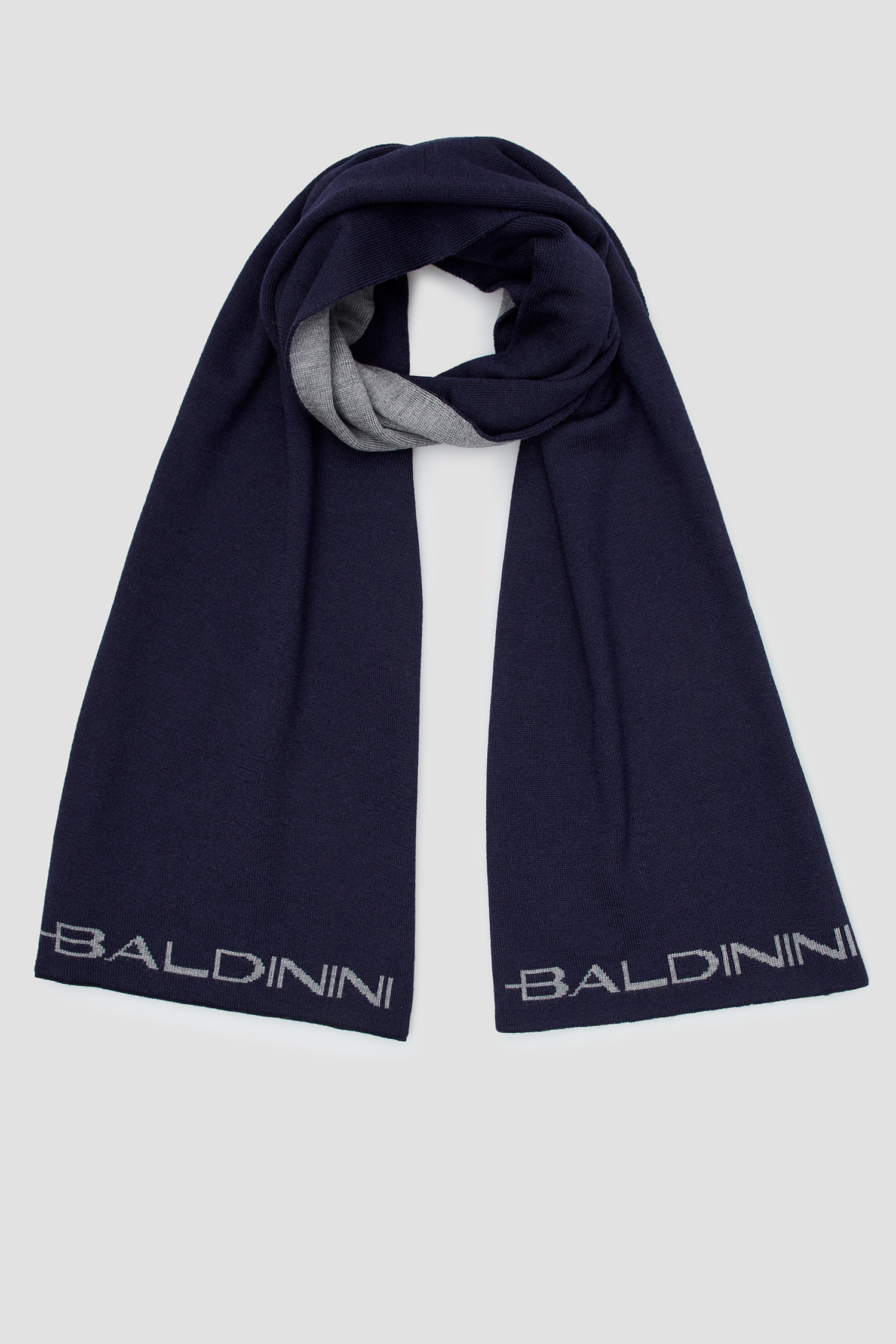 Мужской темно-синий шерстяной шарф Baldinini S3A002XXLANA;NVGR
