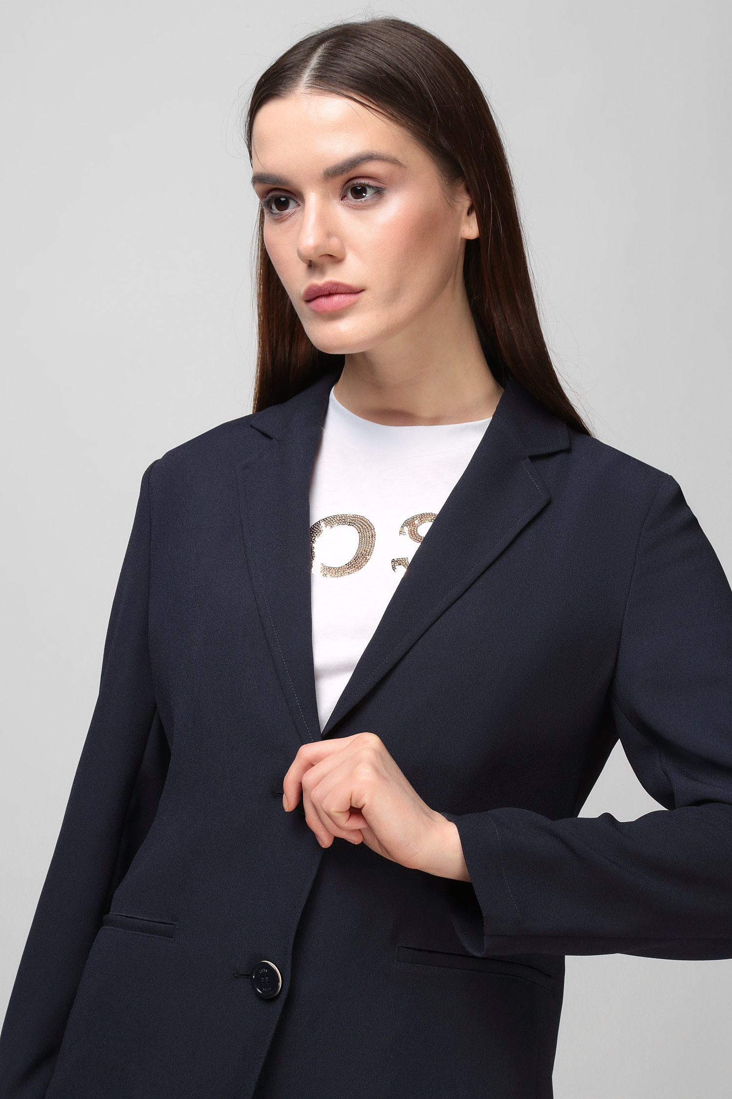 Жіночий темно-синій жакет BOSS 50471753;466