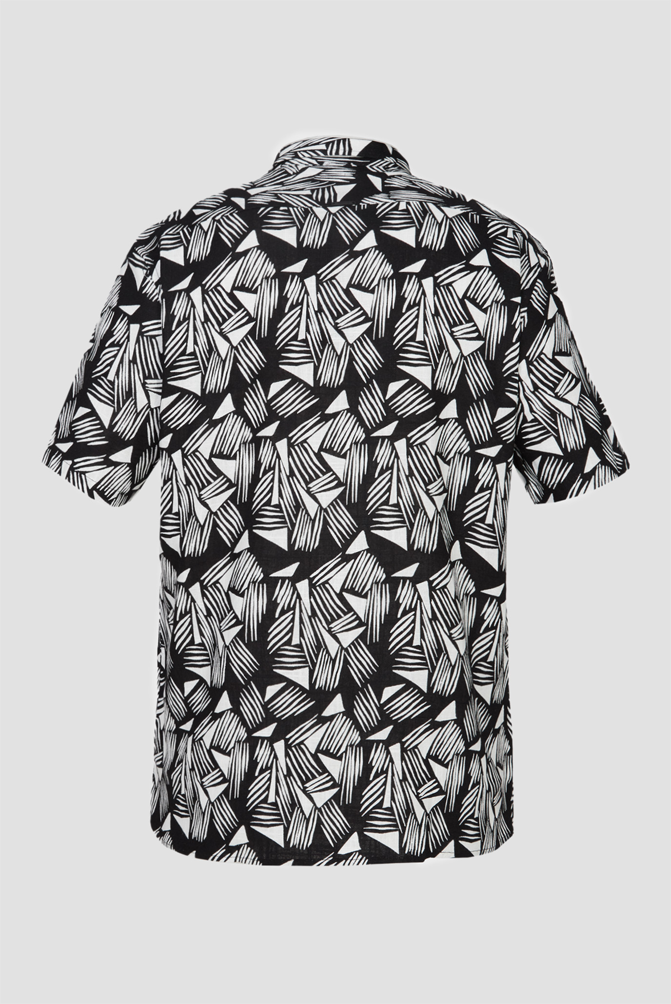 Мужская черная рубашка с узором Antony Morato MMSS00177.FA430602;9000