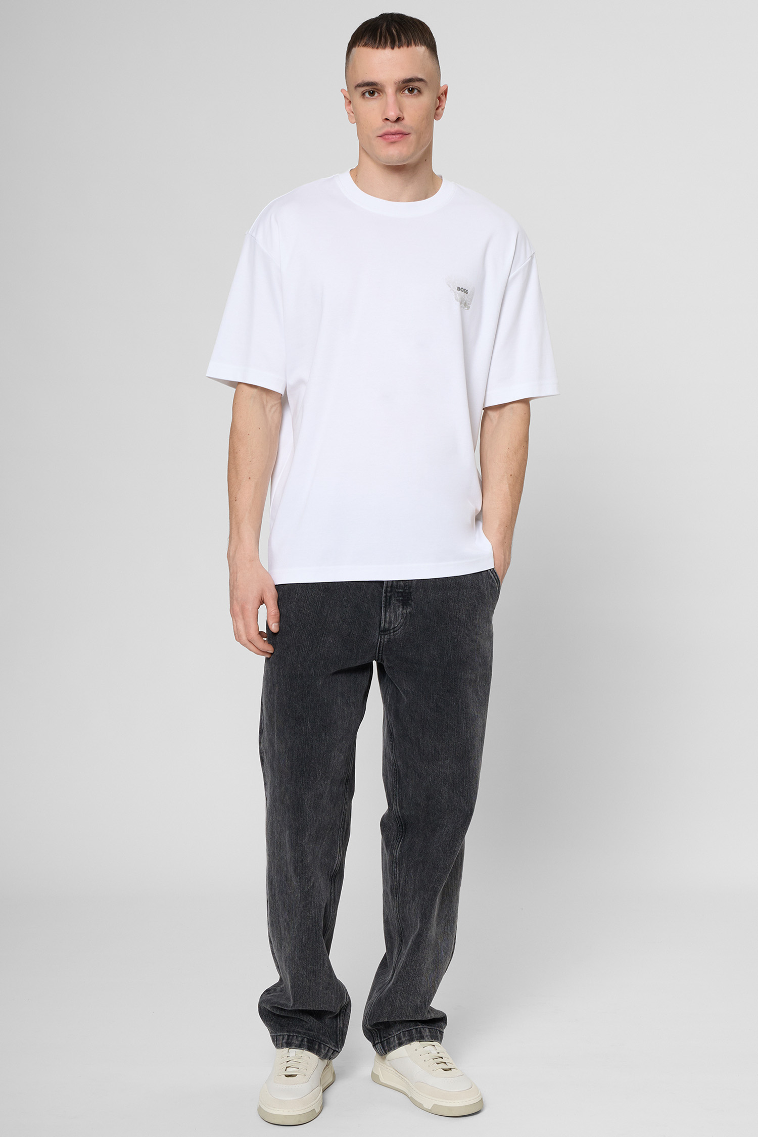 Чоловіча біла футболка BOSS 50556032;100