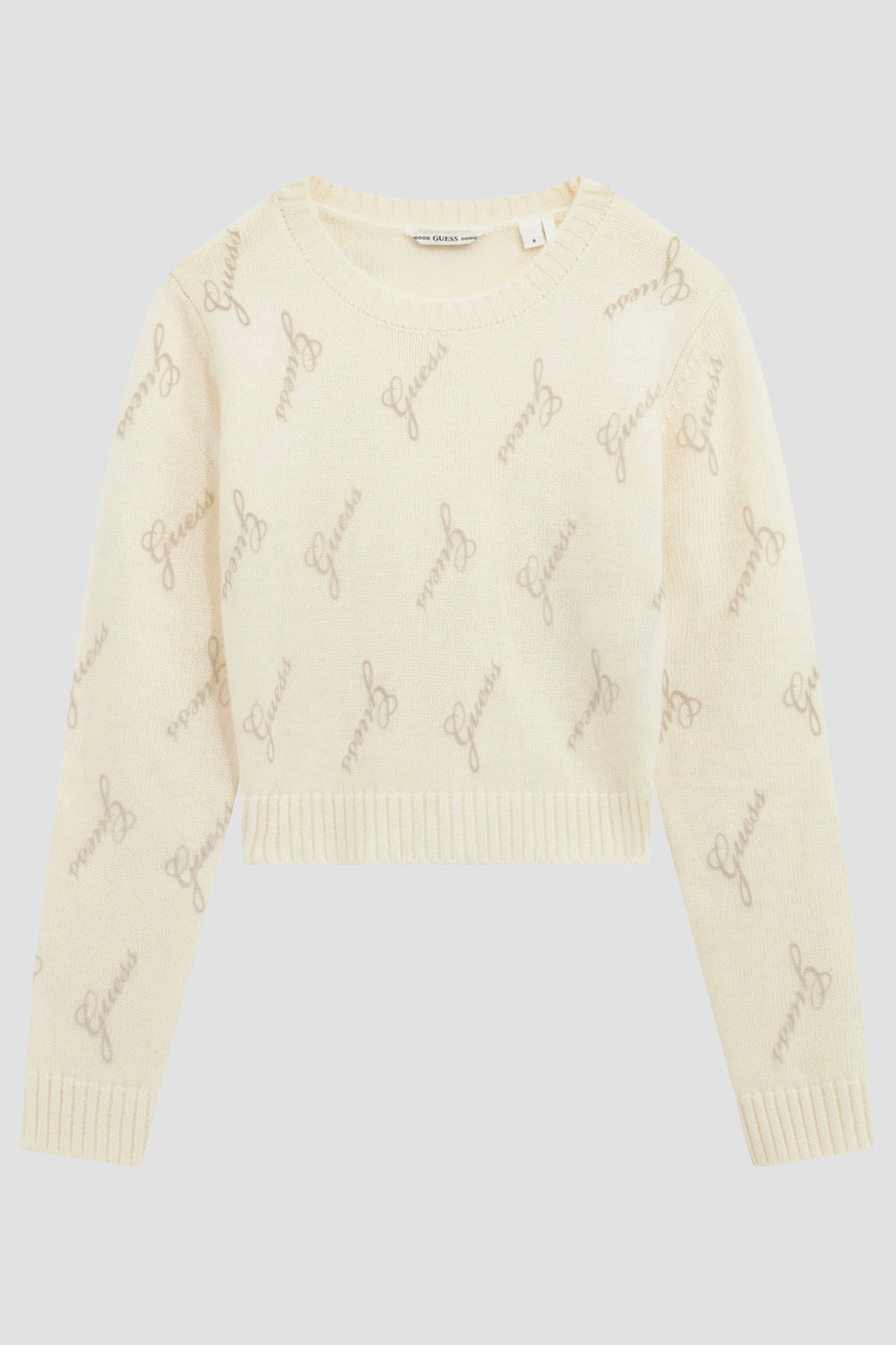 Дитячий білий джемпер з візерунком Guess Kids J5BR28.Z0870;P08N