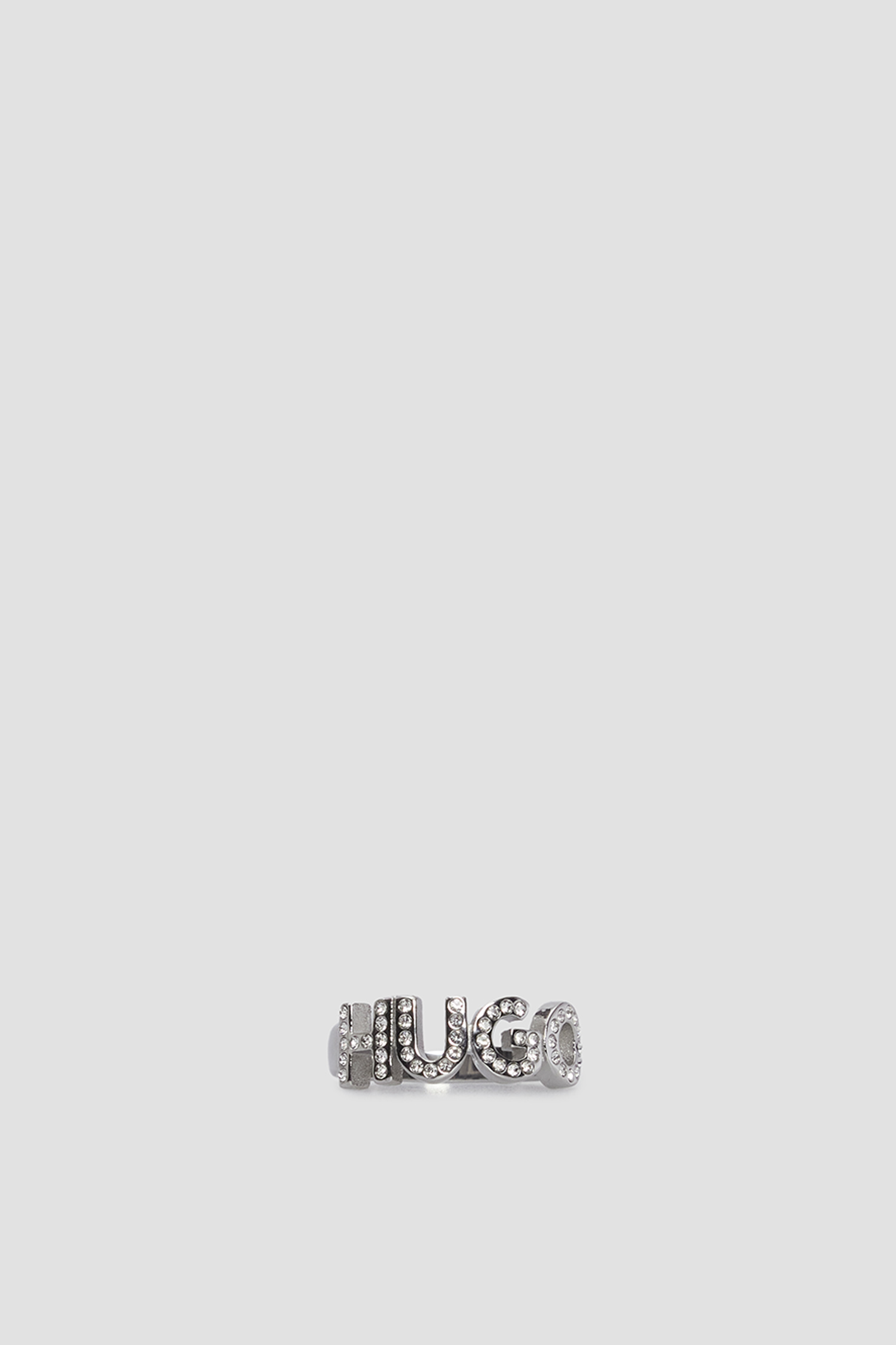 Женское серебристое кольцо HUGO 50516046;040