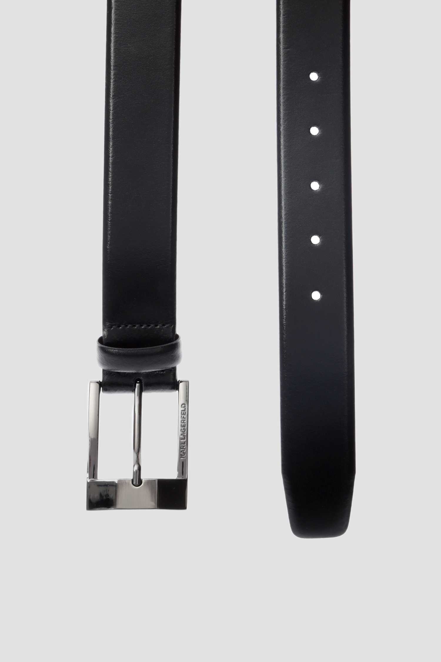 Чоловічий чорний шкіряний ремінь Karl Lagerfeld 591428.815300;990