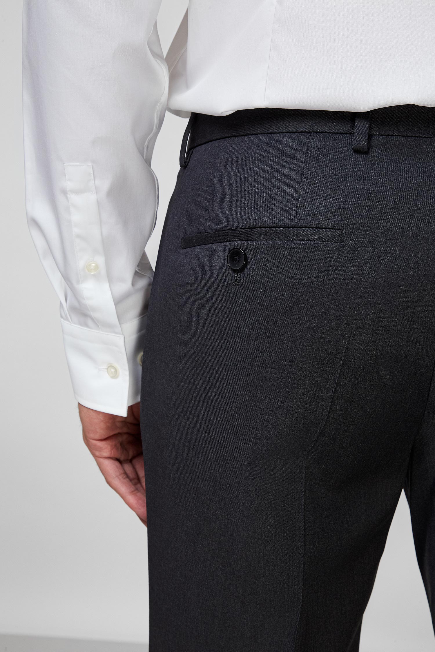 Мужской серый шерстяной костюм (пиджак, брюки) BOSS 50318498К;021