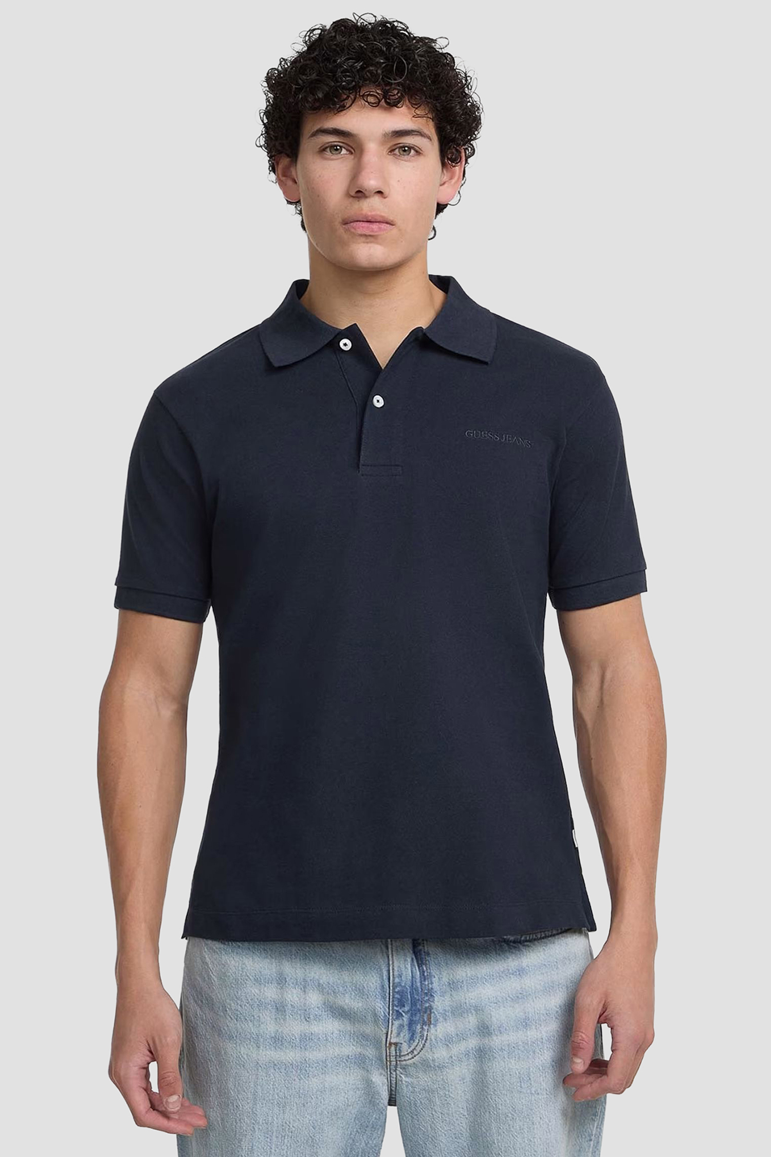 Мужское темно-синее поло Guess Jeans M4BP29.KCJV1;A71W