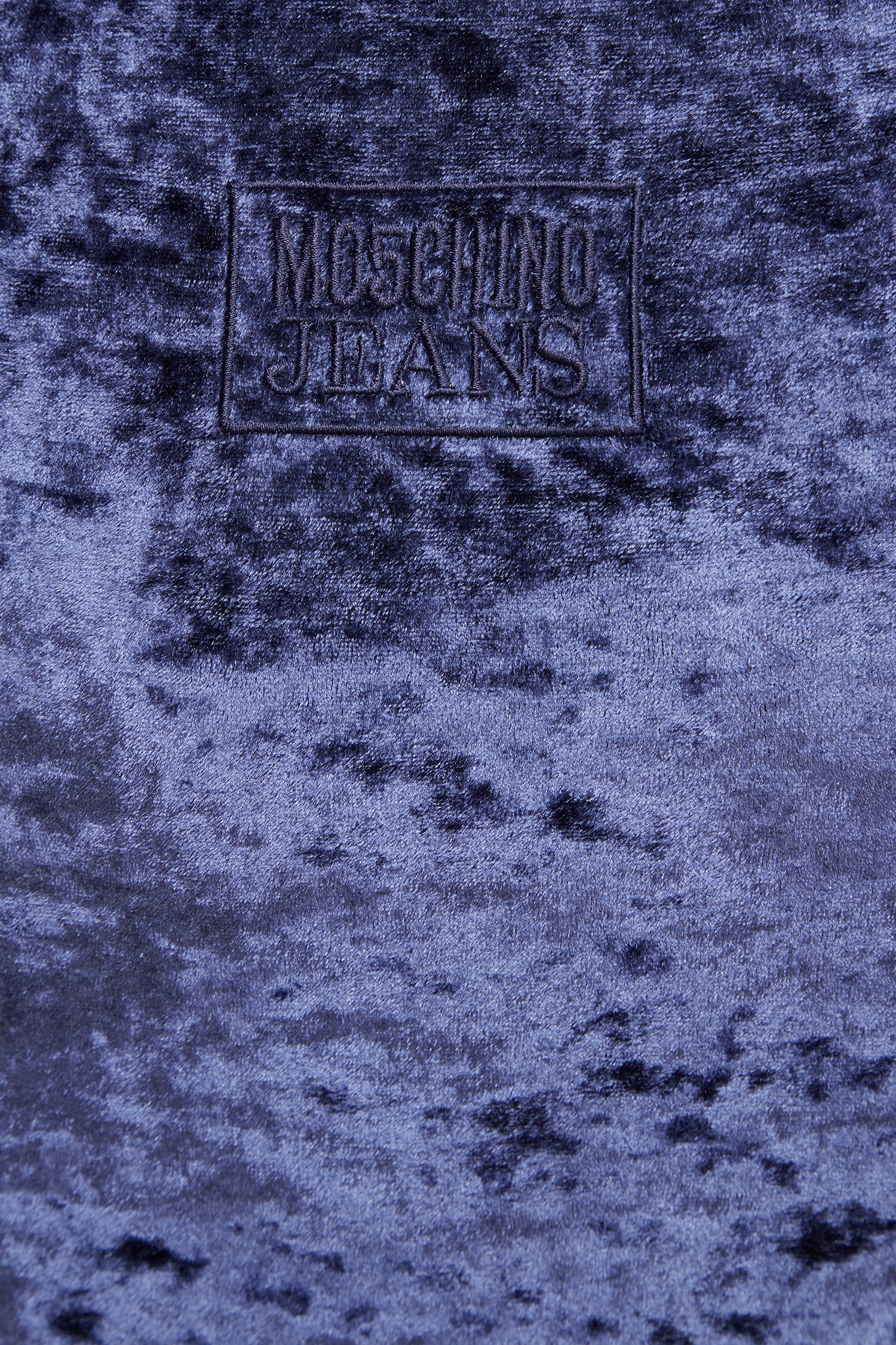 Женская темно-синяя велюровая кофта на молнии Moschino A1710.8761;0290