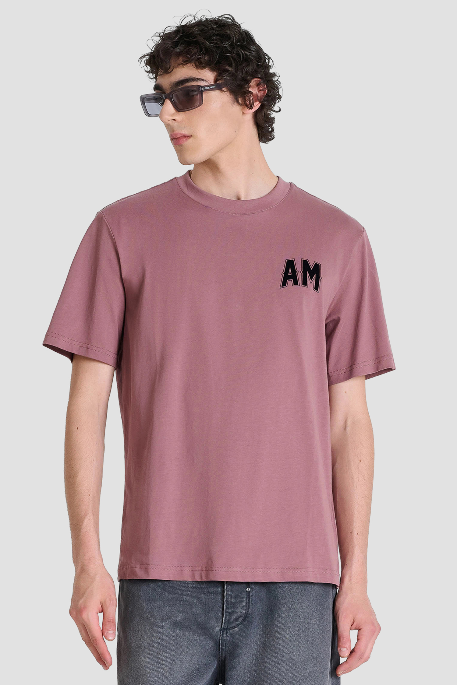 Мужская розовая футболка Antony Morato MMKS02688.FA100240;5111
