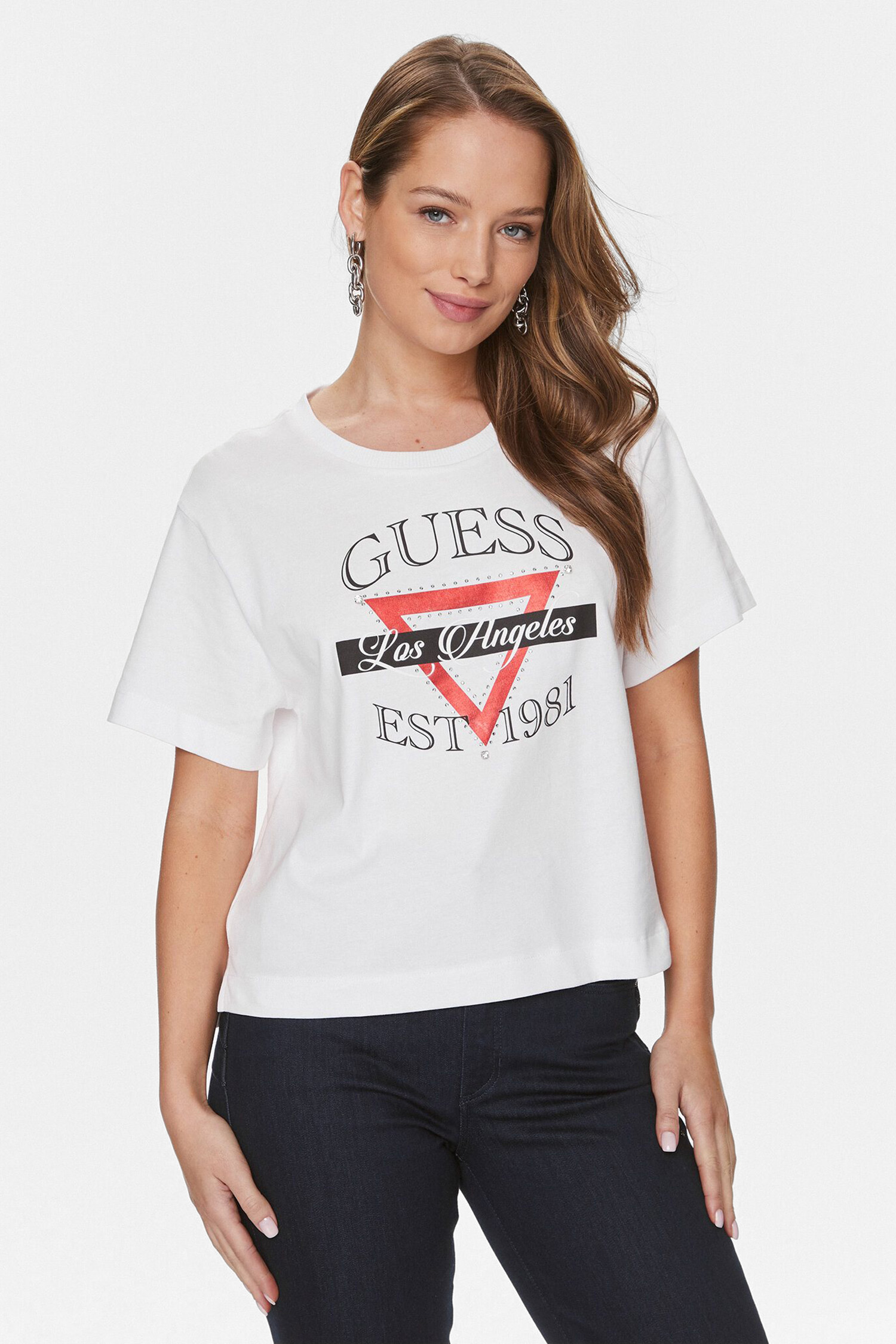 Жіноча біла футболка Guess W4RI43.K8FQ4;G011