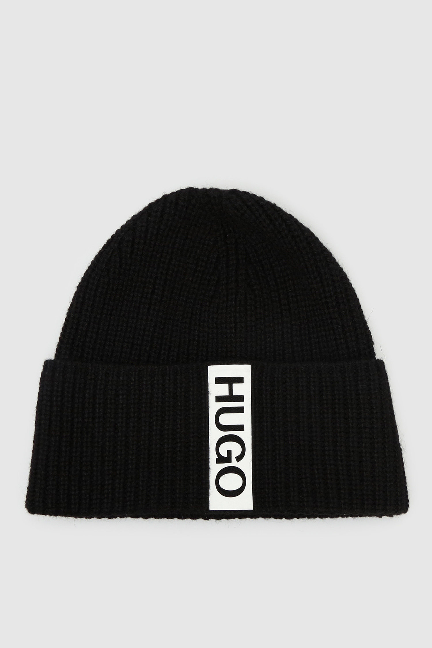 Женская черная шерстяная шапка HUGO 50437439;001