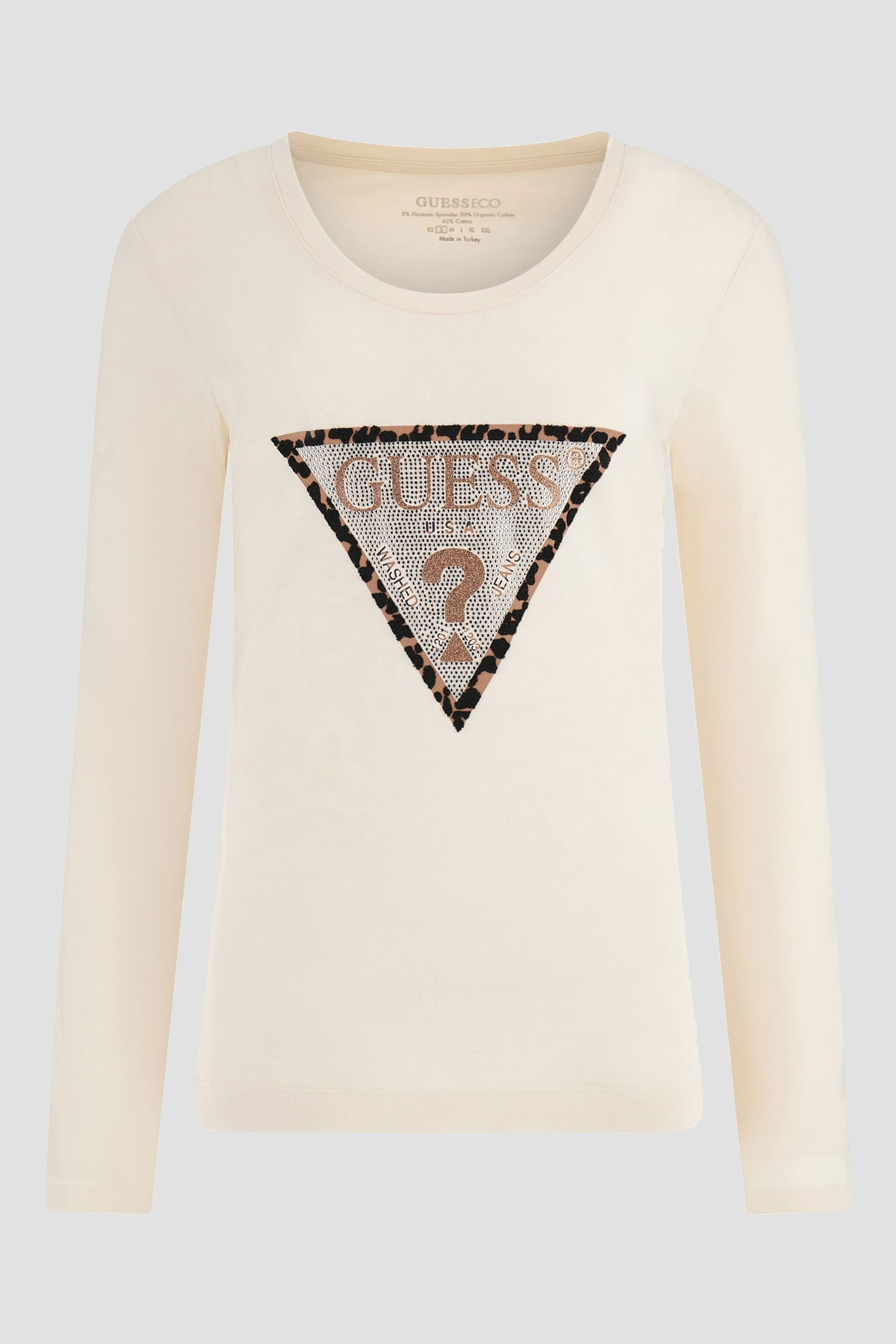Женский белый лонгслив Guess W3BI37.J1314;G012