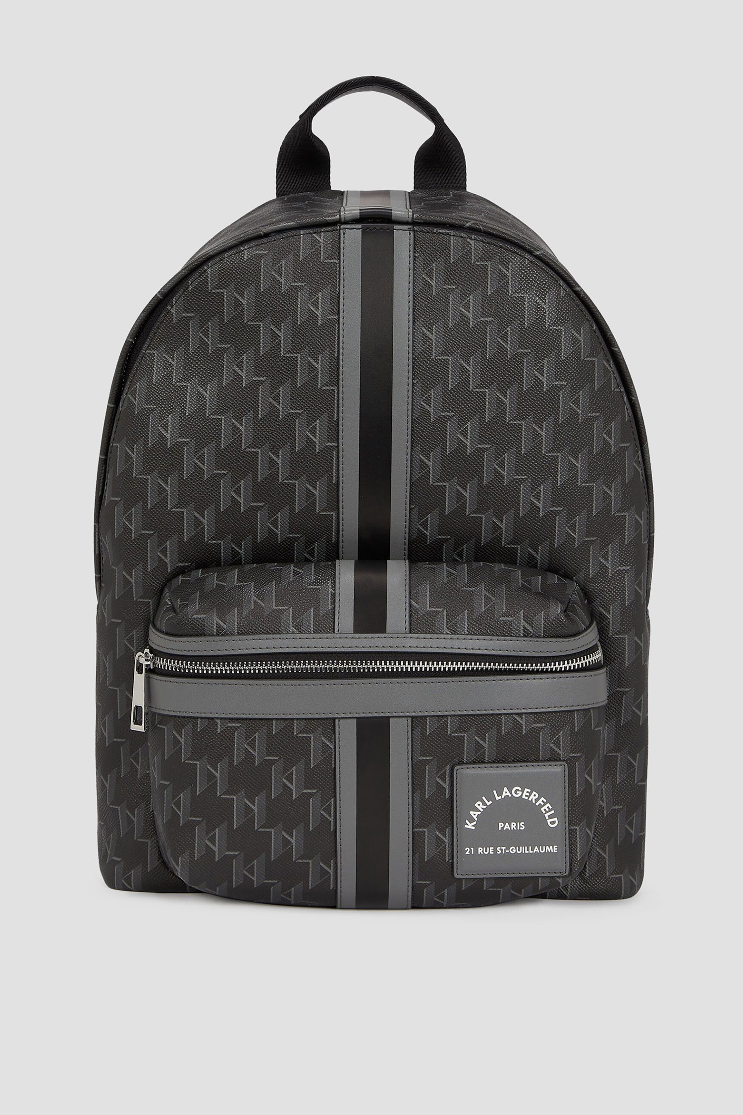 Мужской черный рюкзак с узором Karl Lagerfeld A1M30107;996