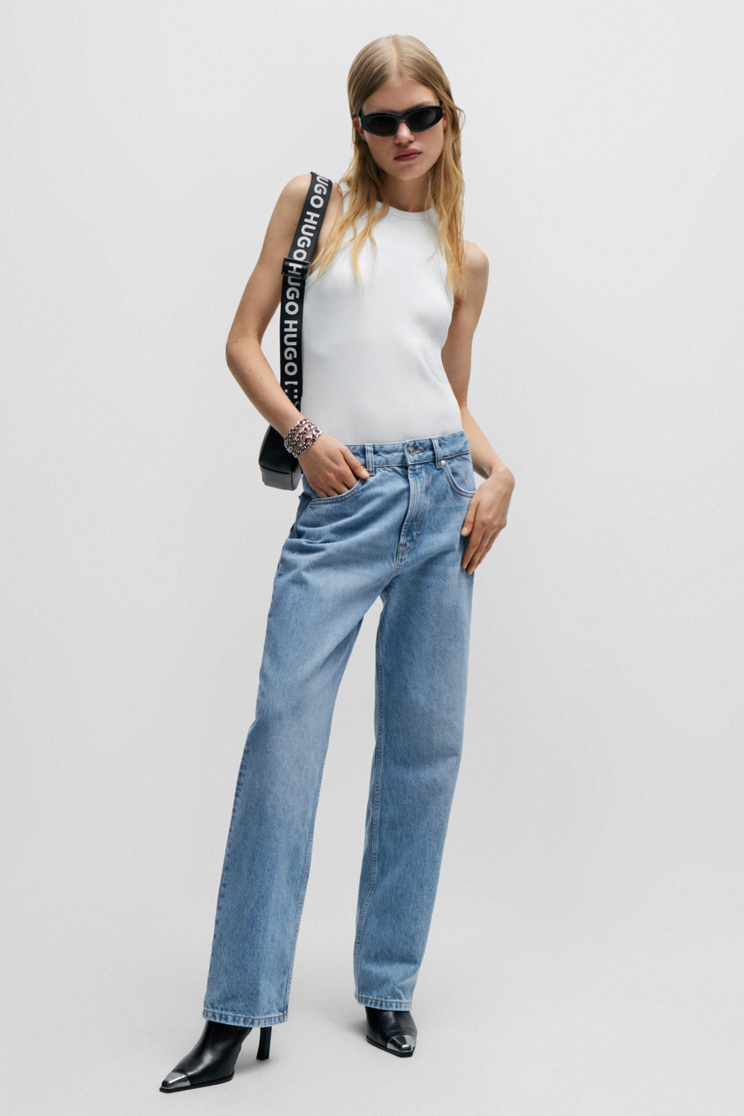 Женские голубые джинсы HUGO 50508188;432