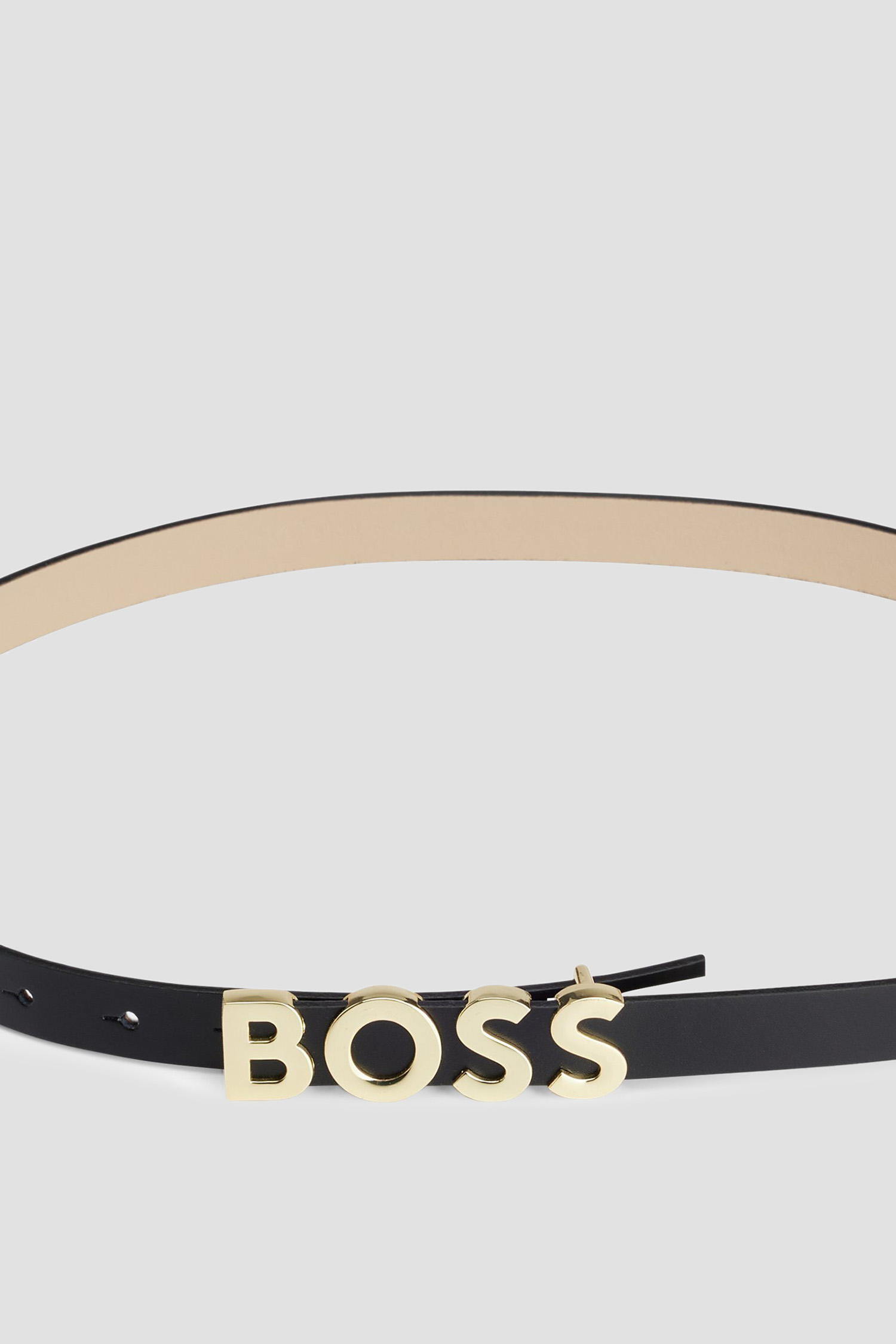 Женский черный кожаный ремень BOSS 50491762;002