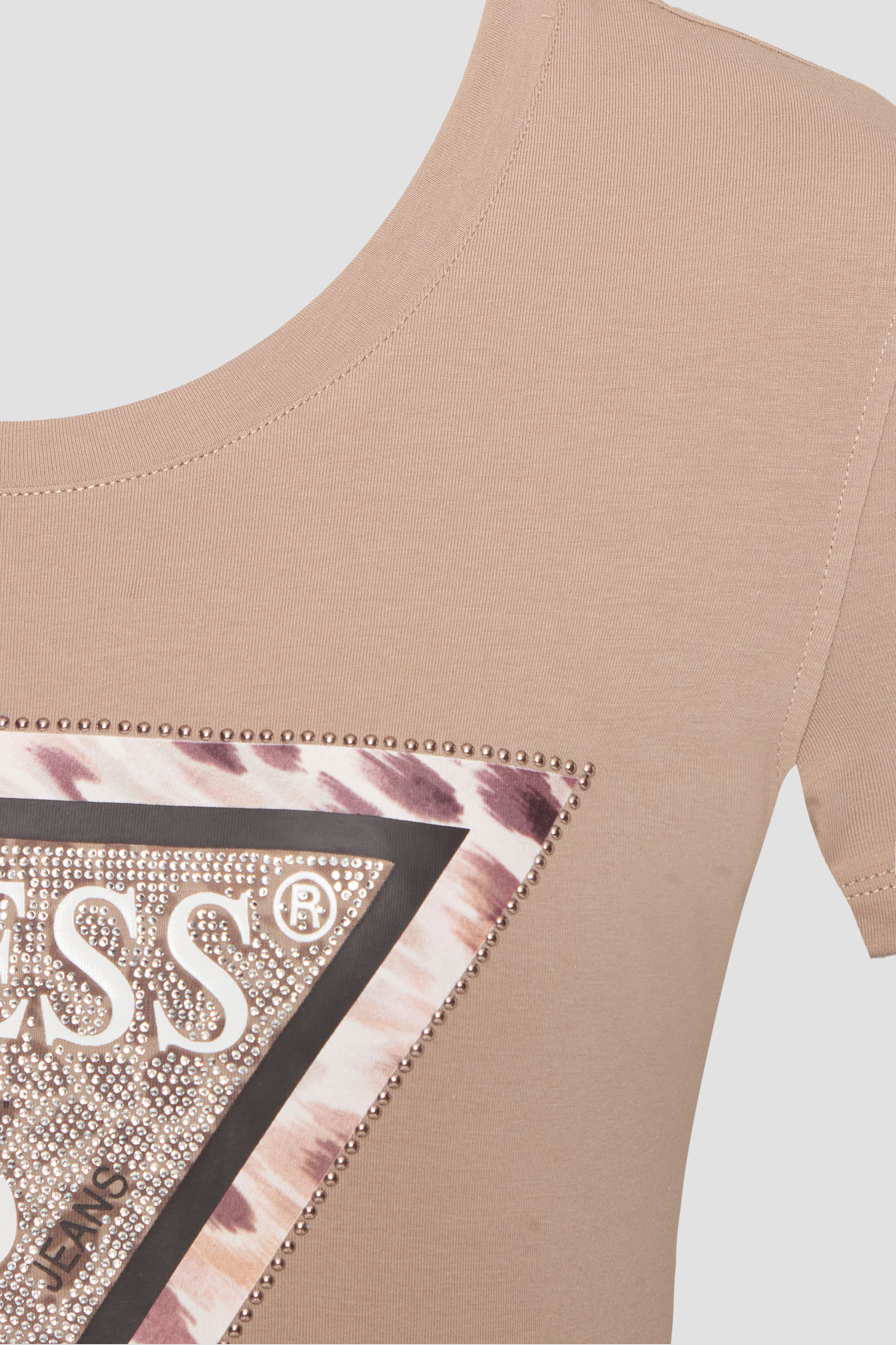 Женская бежевая футболка Guess W5RI22.J1314;A10L