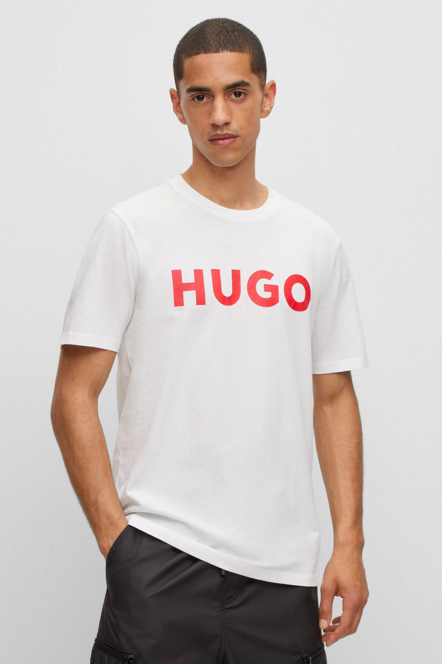 Мужская белая футболка HUGO 50467556;100