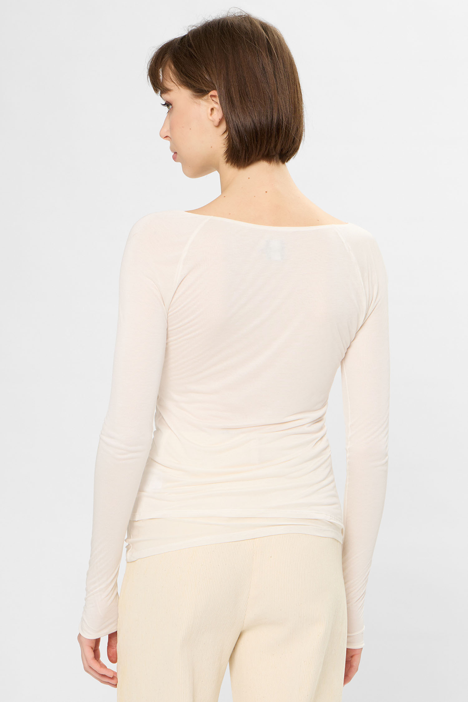 Женский белый лонгслив BOSS 50553548;118