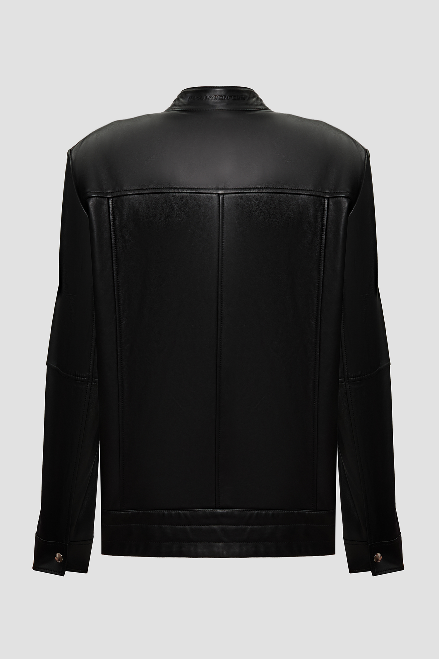 Мужская черная кожаная куртка Karl Lagerfeld 551420.555083;990