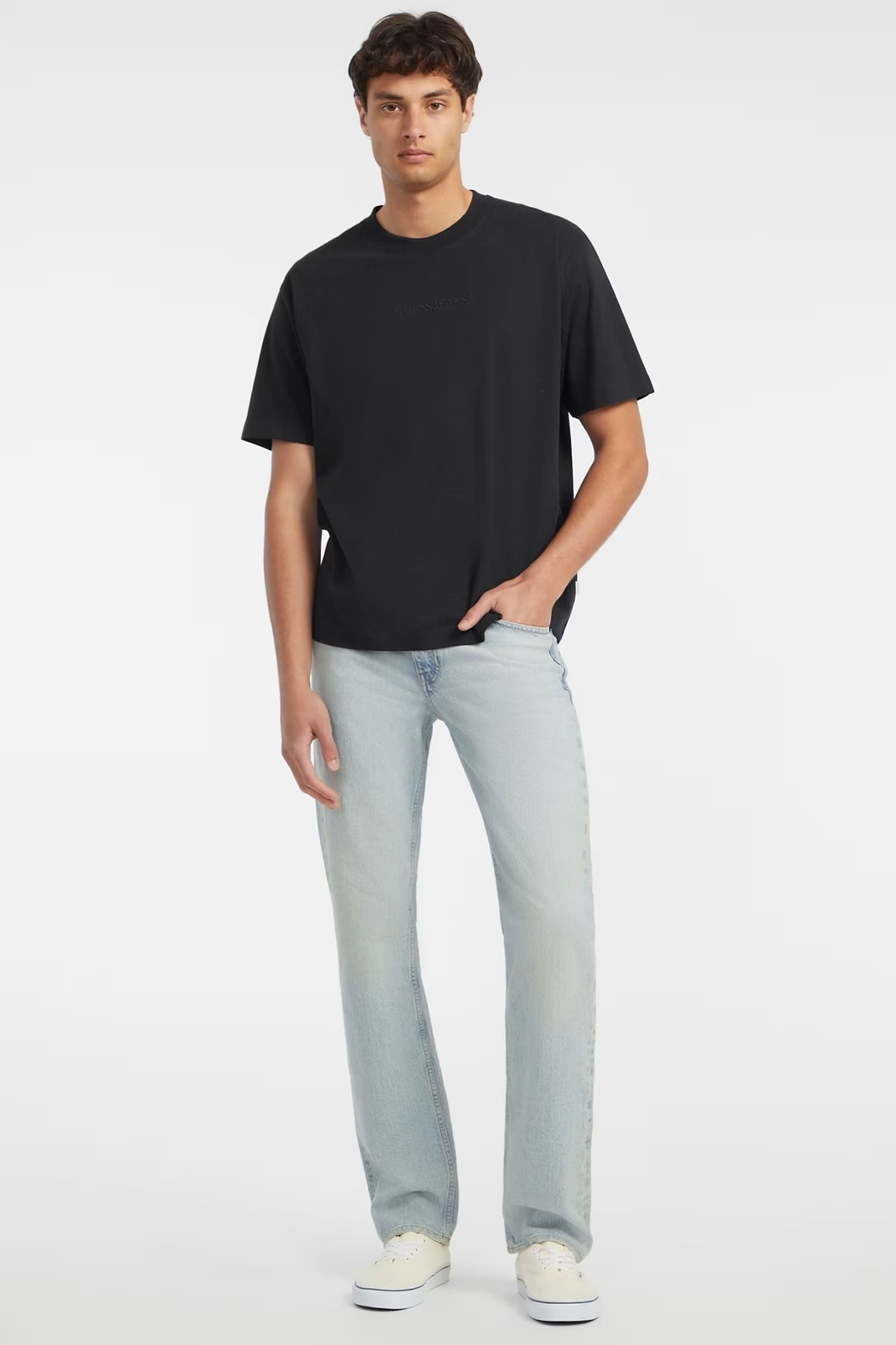 Чоловіча чорна футболка Guess Jeans M4YI44.K8FQ4;JBLK