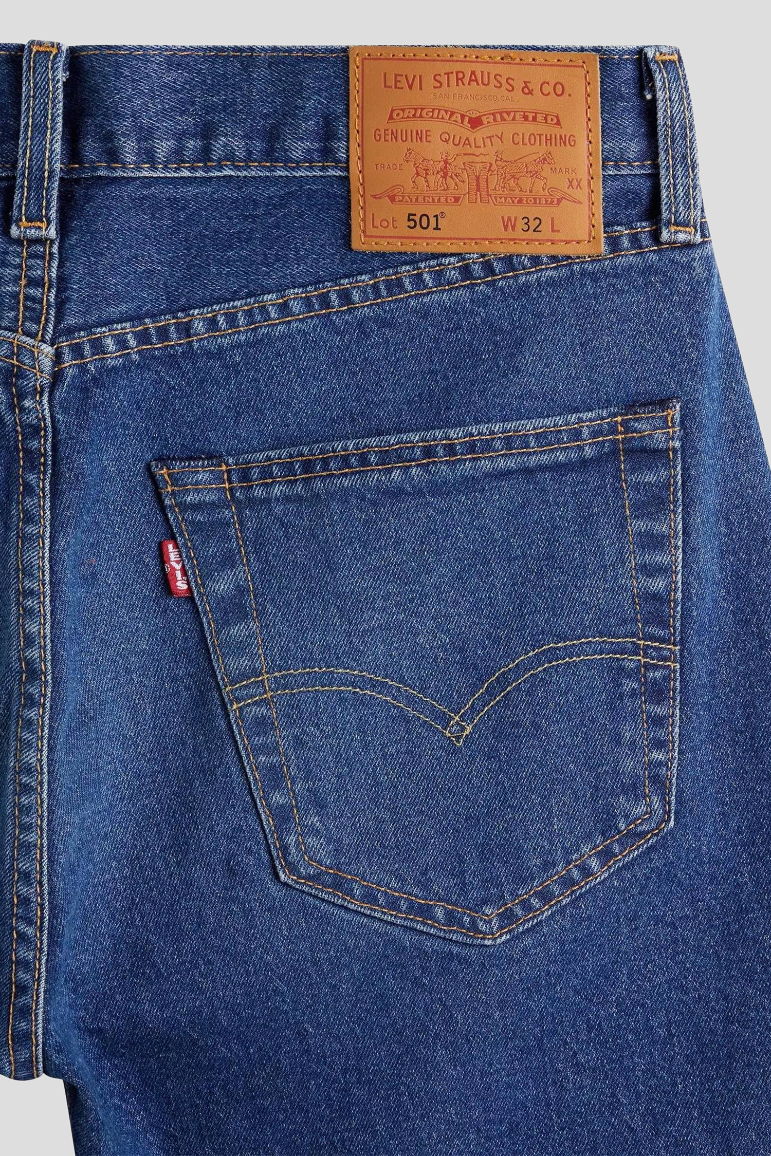 Мужские синие джинсовые шорты 501® Levi’s® 36512;0152