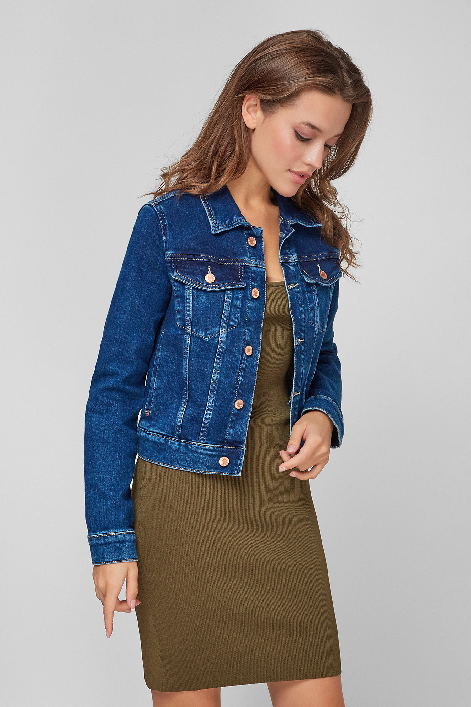 Жіноча темно-синя джинсова куртка Guess W1RN01.D4663;SOCH