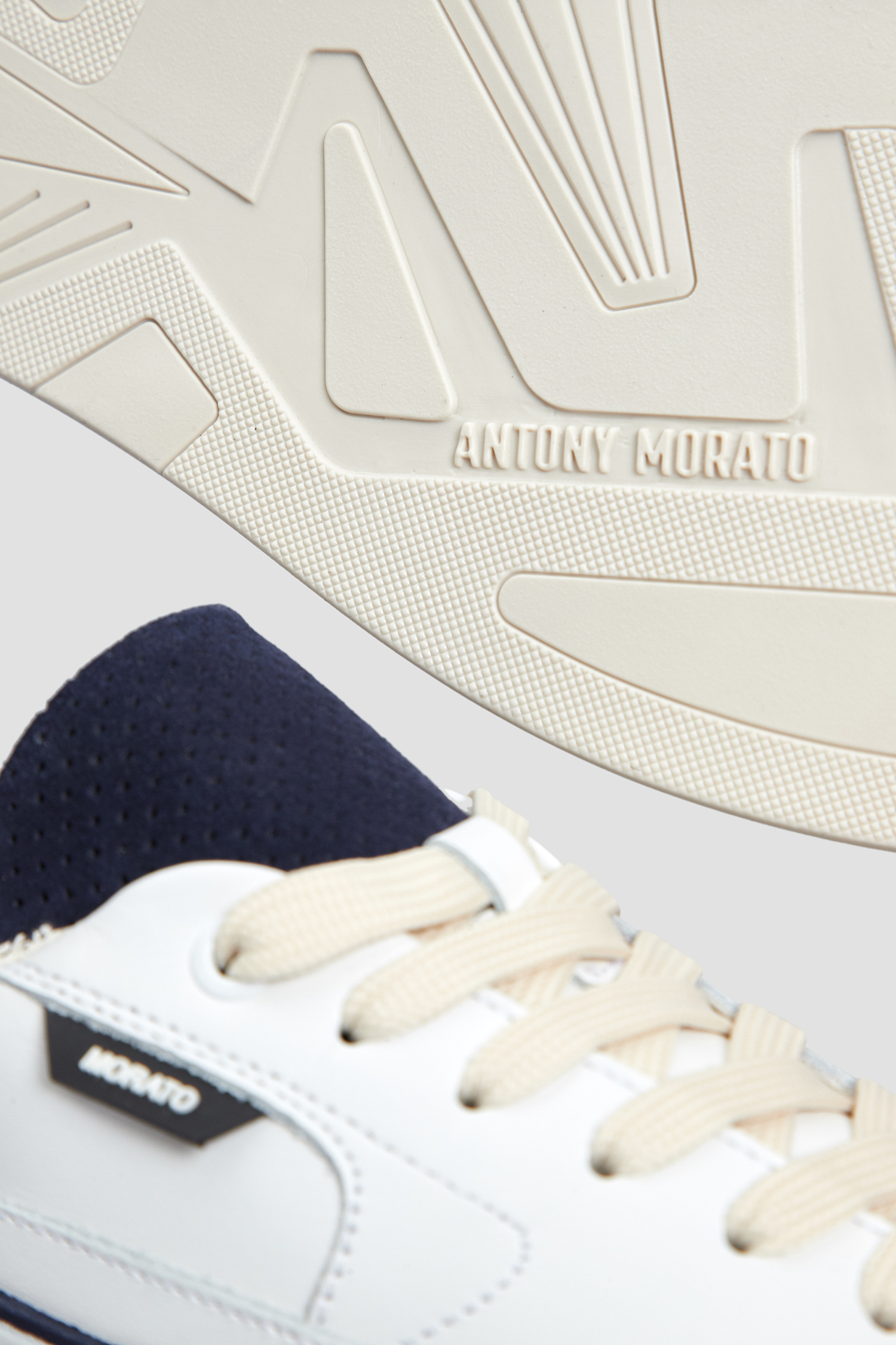 Чоловічі білі шкіряні кросівки Antony Morato MMFW01612.LE300001;7073