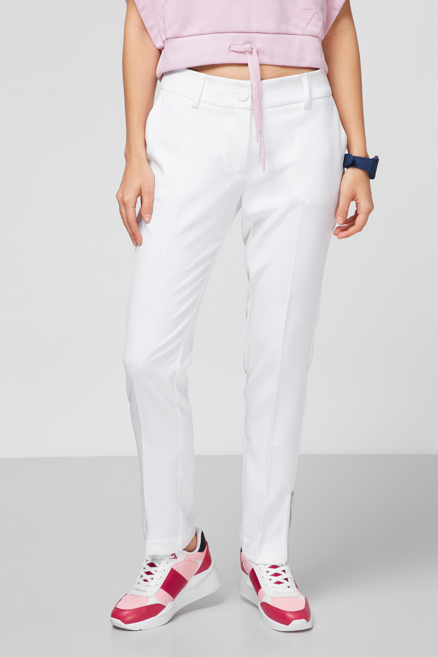 Женские белые брюки Guess W1RB99.WDO72;TWHT