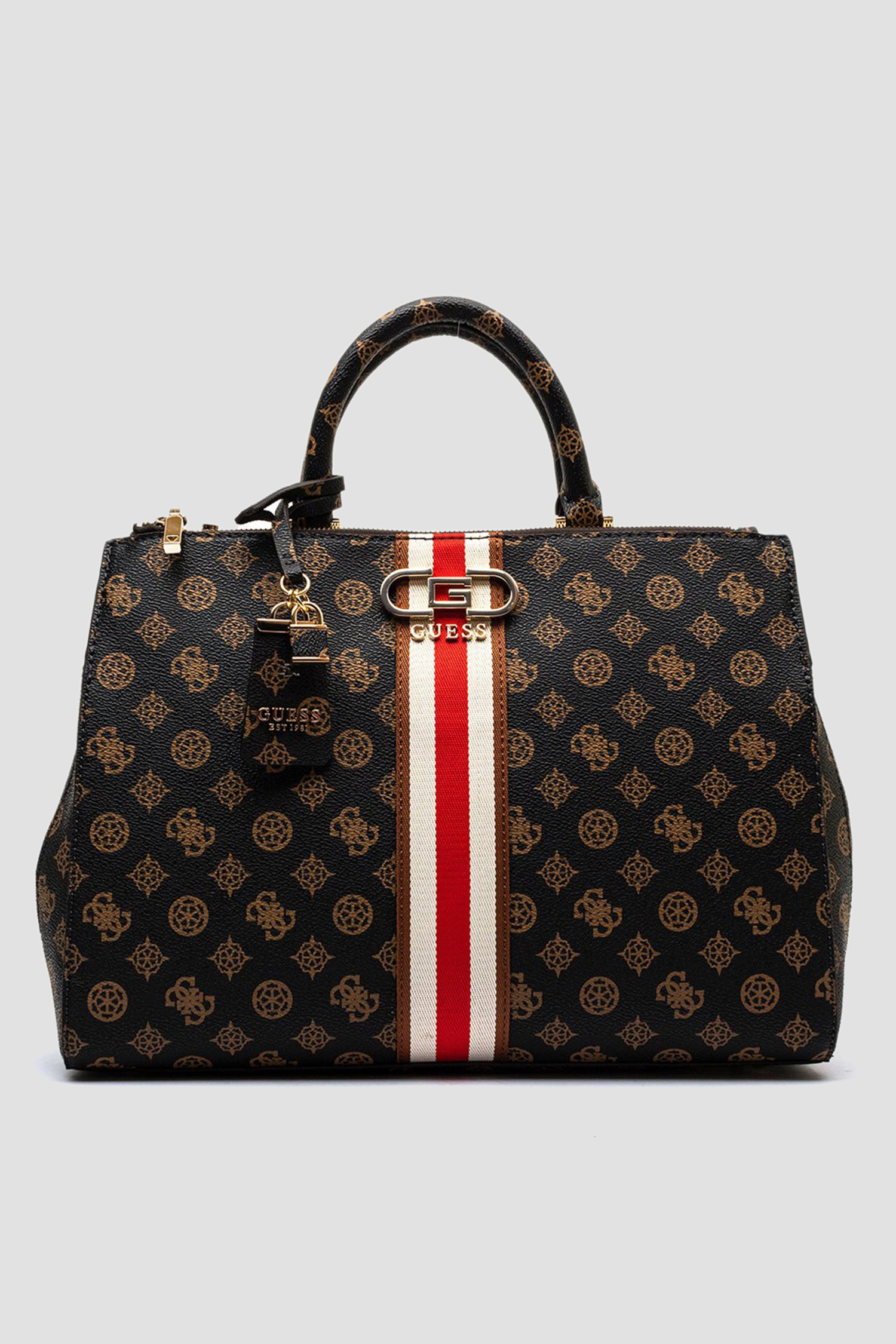 Жіноча темно-коричнева сумка з візерунком Guess HWPG93.07070;MLO