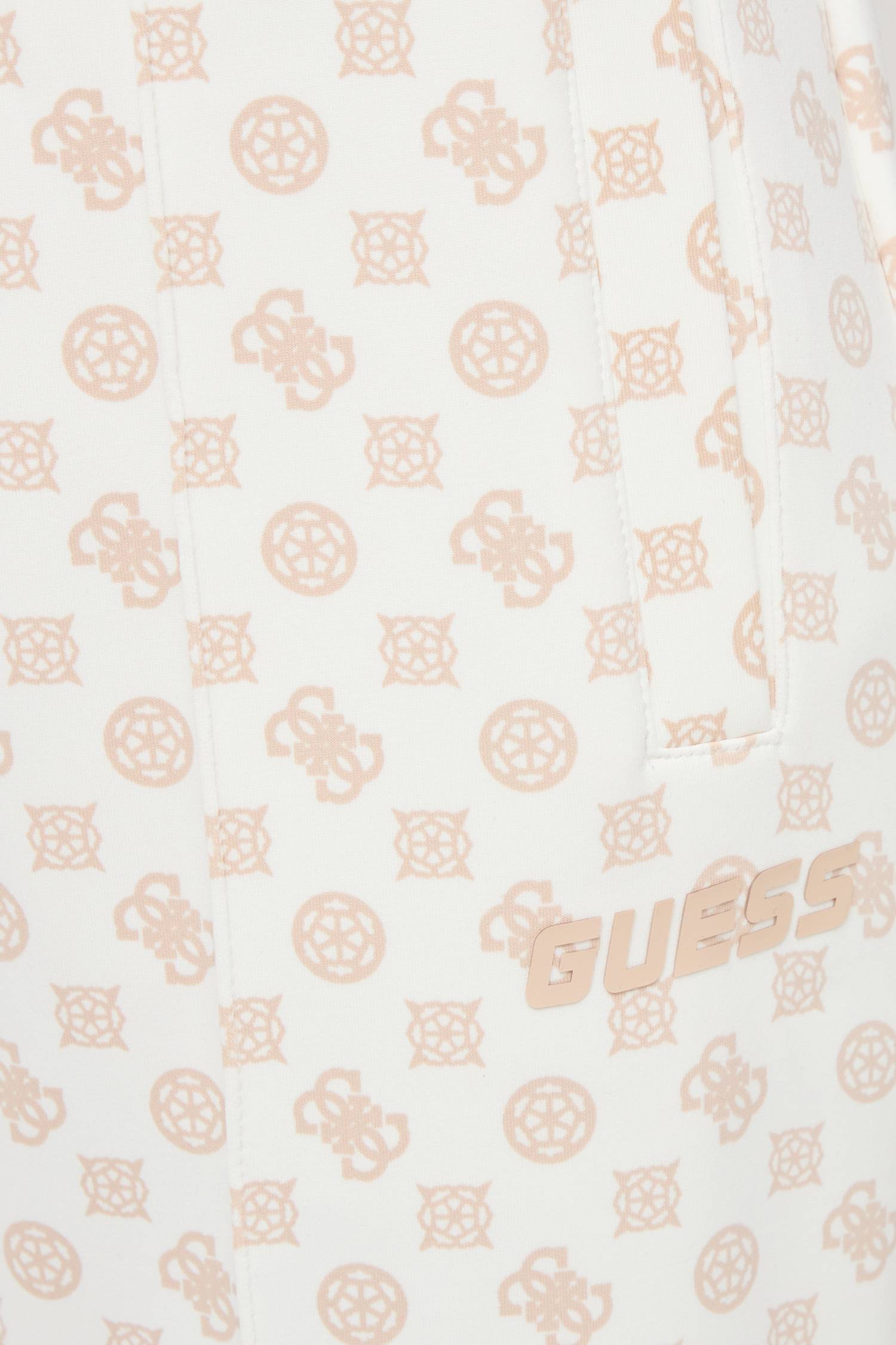 Женские белые спортивные брюки с узором Guess V5YB20.KB212;P0OR