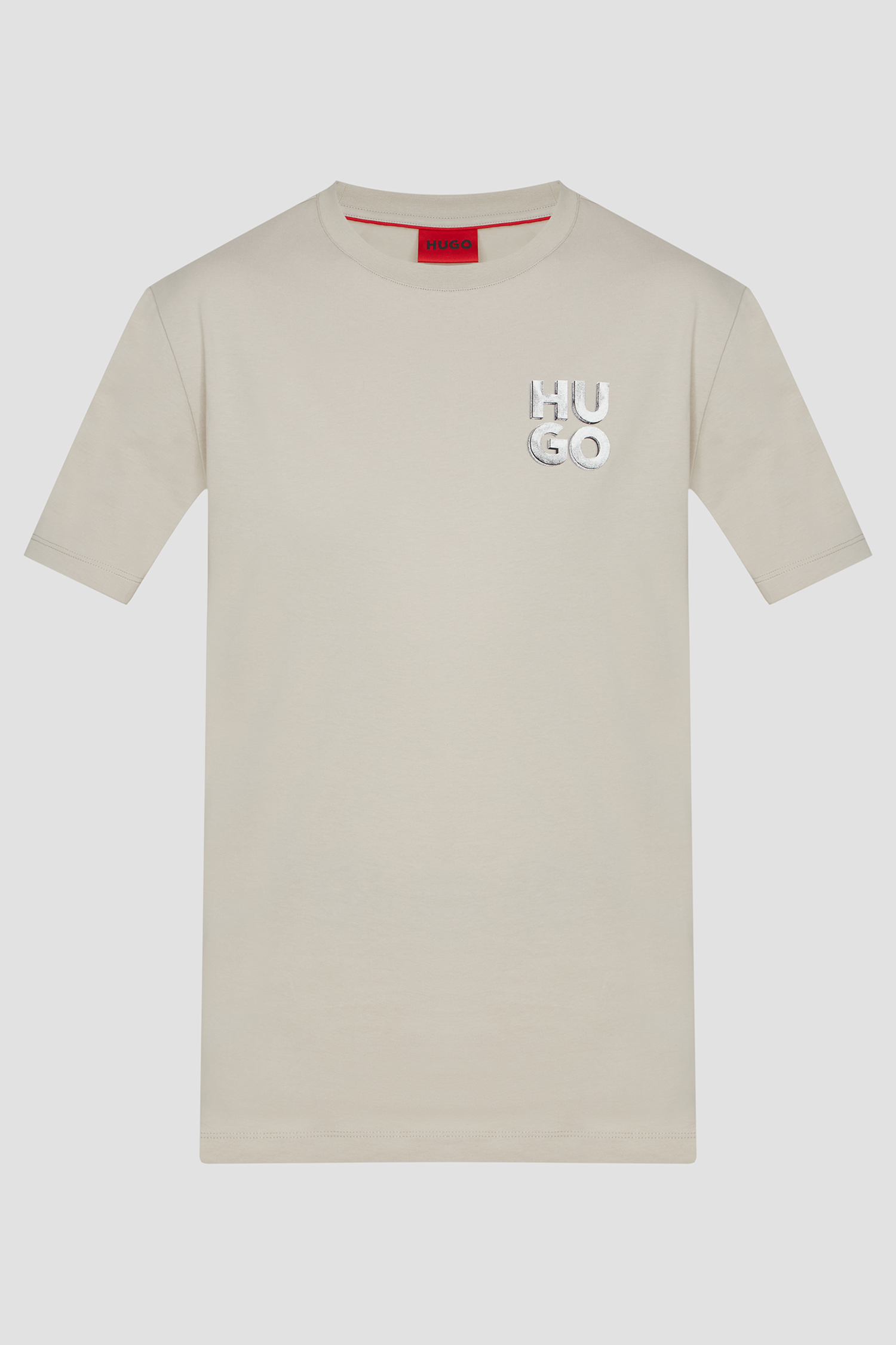 Мужская бежевая футболка HUGO 50508944;055