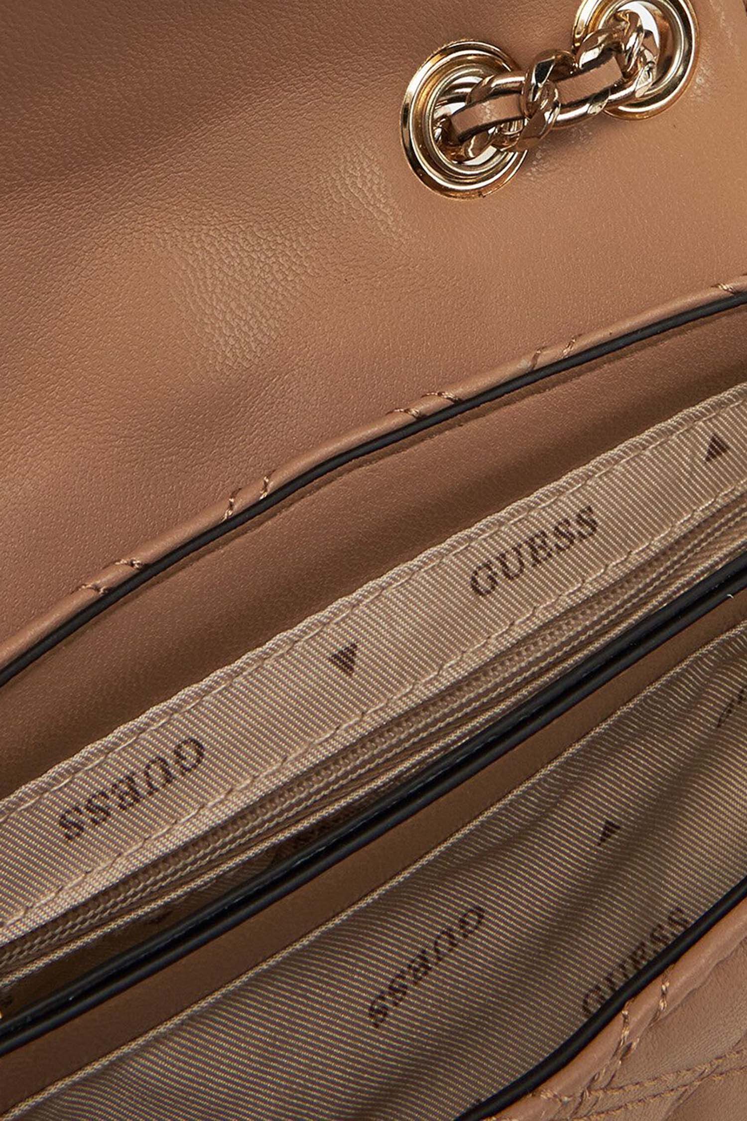 Женская бежевая сумка Guess HWQG87.48740;BEI