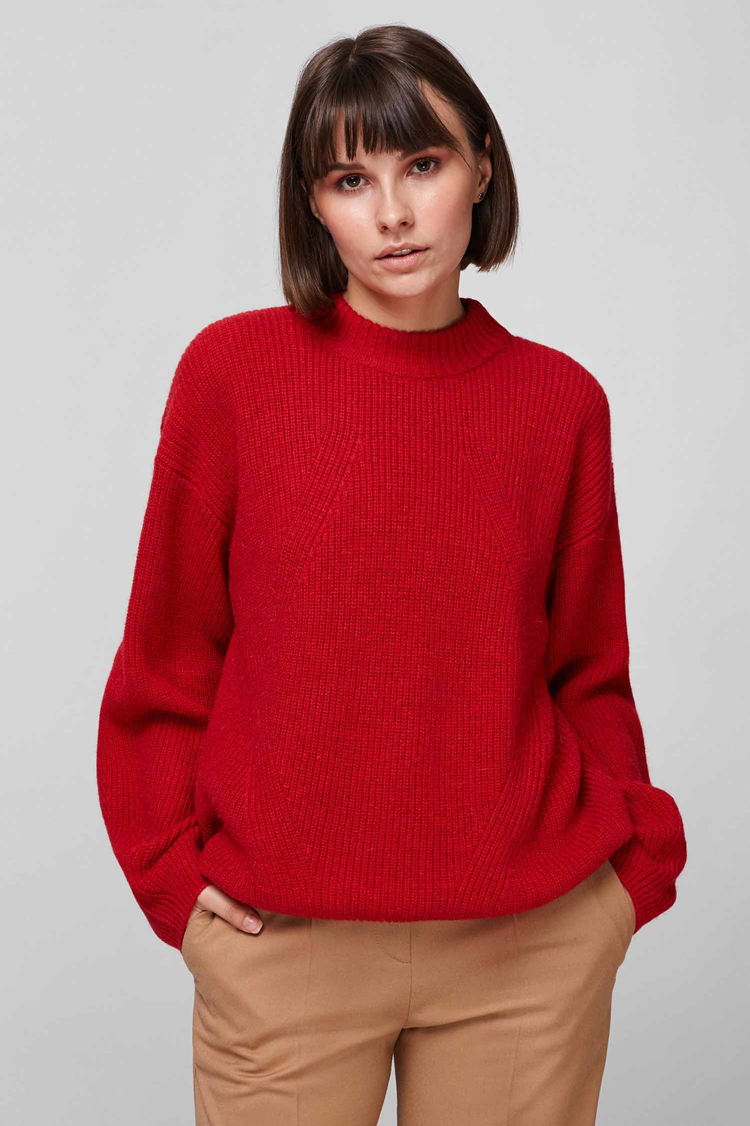 Жіночий червоний вовняний светр HUGO 50437425;693
