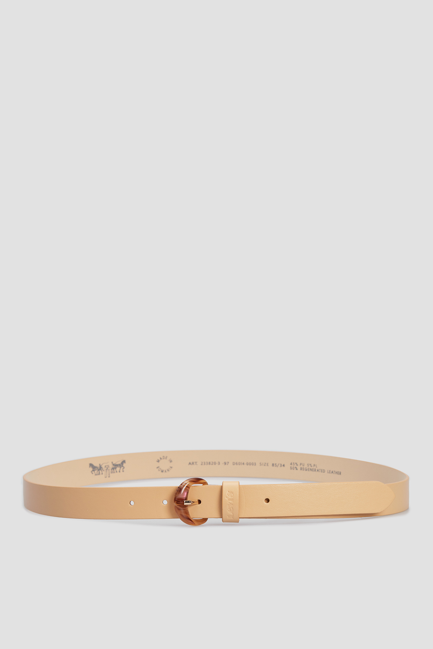 Женский бежевый кожаный ремень Levi’s® 233820;3.97