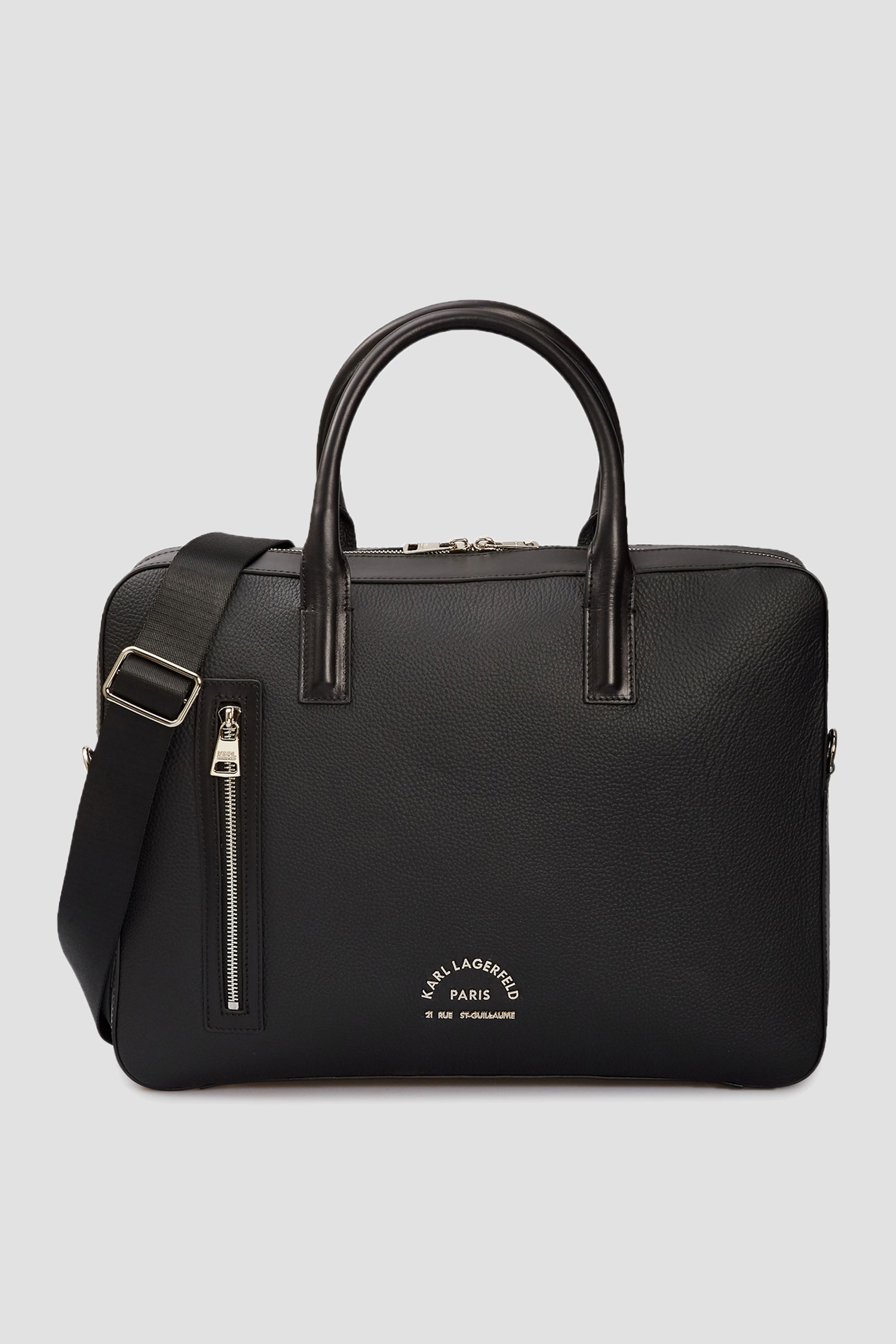Чоловіча чорна шкіряна сумка для ноутбука Karl Lagerfeld 521451.815902;990