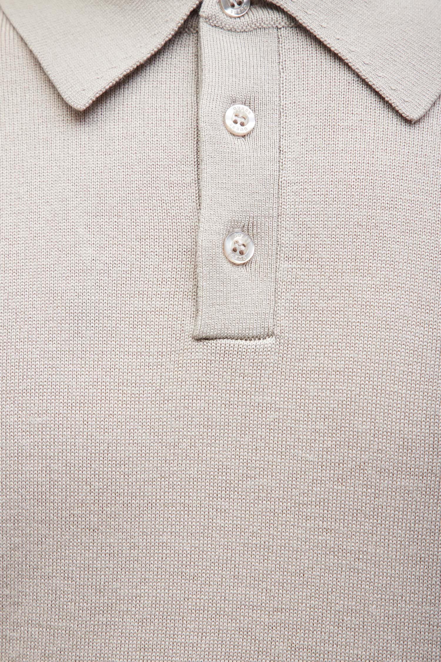 Мужское бежевое шерстяное поло Guess M4BR54.Z3ID0;G1DH
