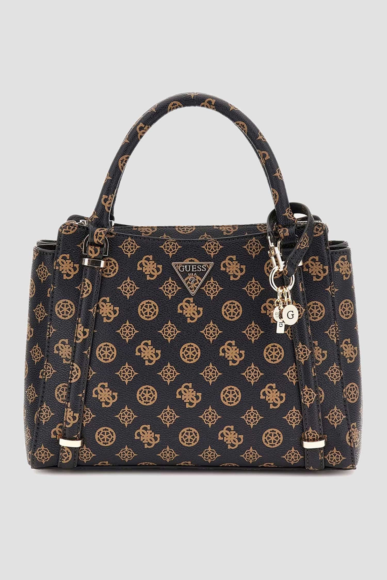 Женская черная сумка с узором Guess HWEPG9.51006;MLO