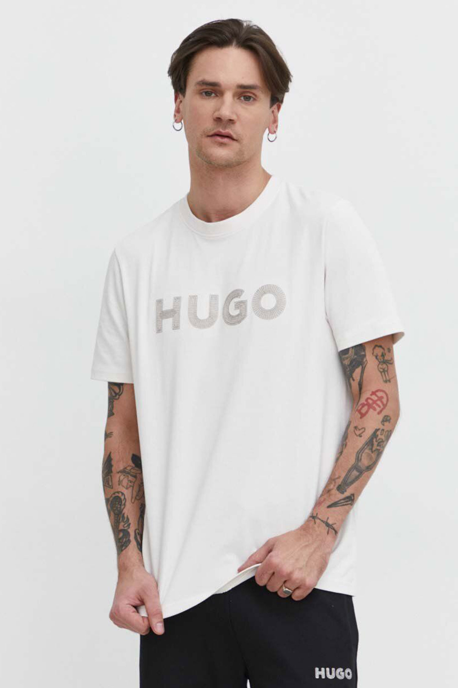 Чоловіча біла футболка HUGO 50509958;121