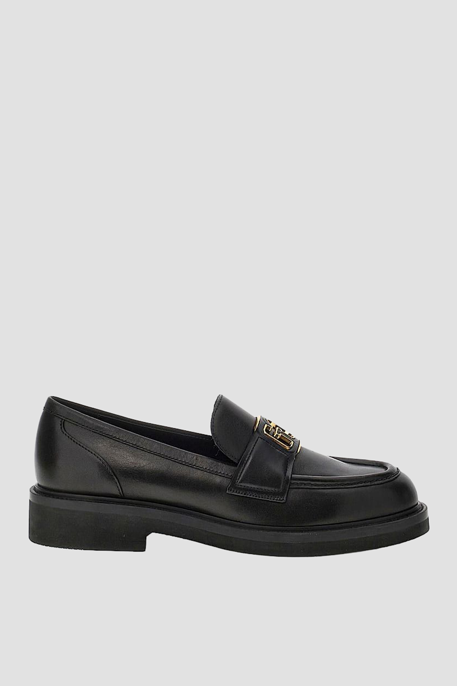 Женские черные кожаные лоферы Guess FLPSHU.LEA14;BLACK
