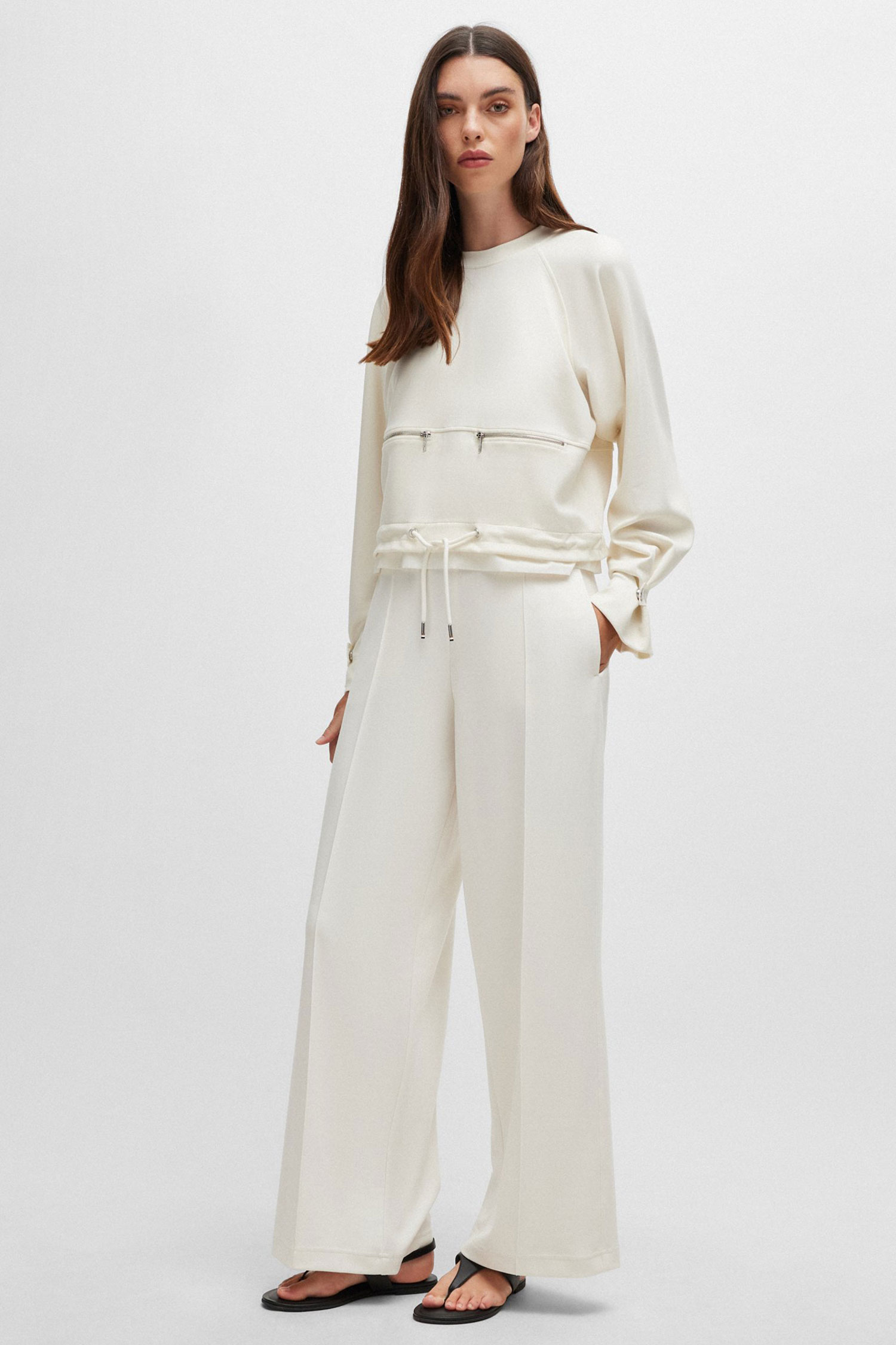 Женские белые брюки BOSS 50513749;118