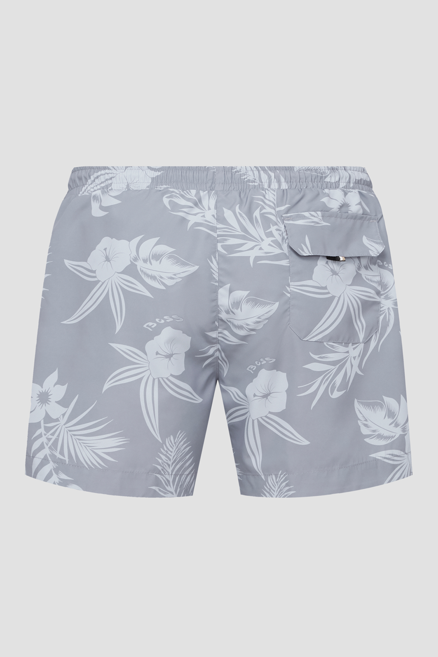 Чоловічі сірі плавальні шорти з візерунком BOSS 50515666;040