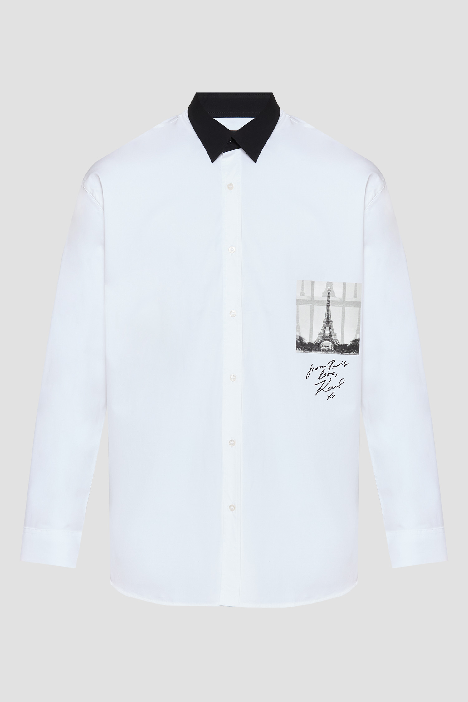 Мужская белая рубашка Karl Lagerfeld 554675.605443;10