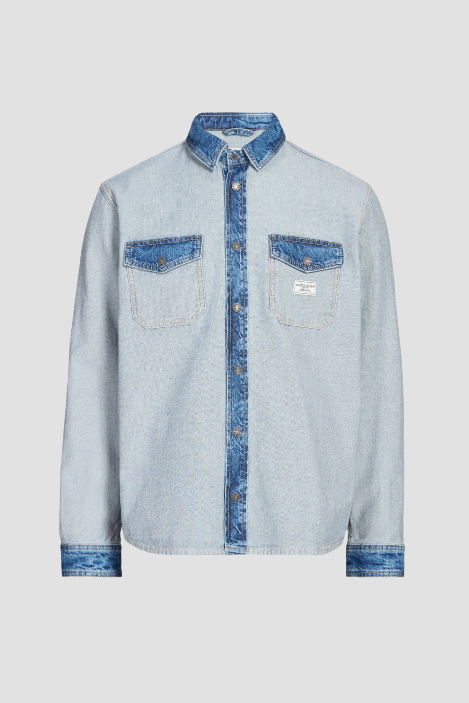 Чоловіча блакитна джинсова сорочка Guess Jeans M5YH71.D5M56;GJPN