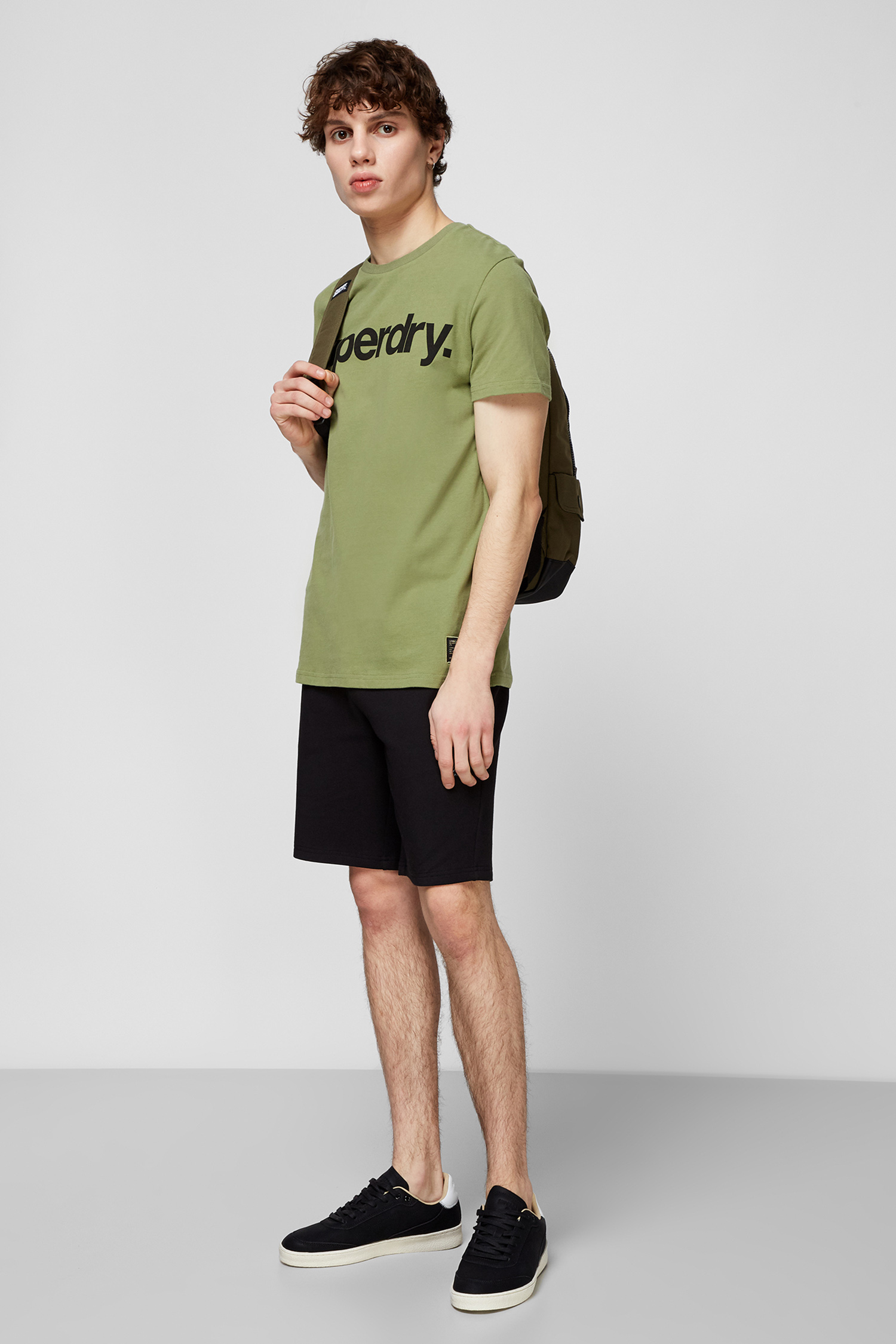 Мужская оливковая футболка SuperDry M1011194A;5IX