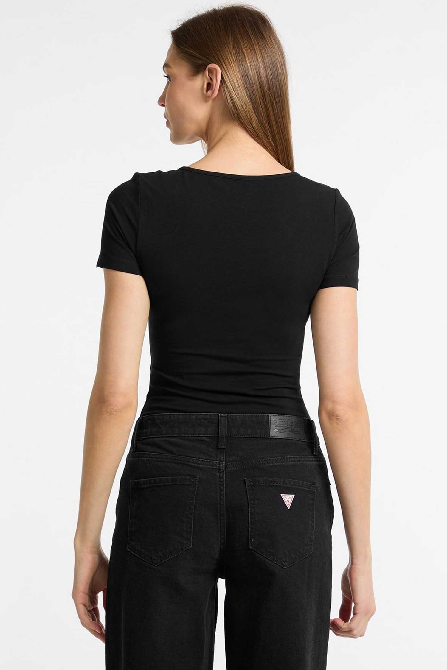 Жіноче чорне боді Guess Jeans W5GP25.J1314;JBLK