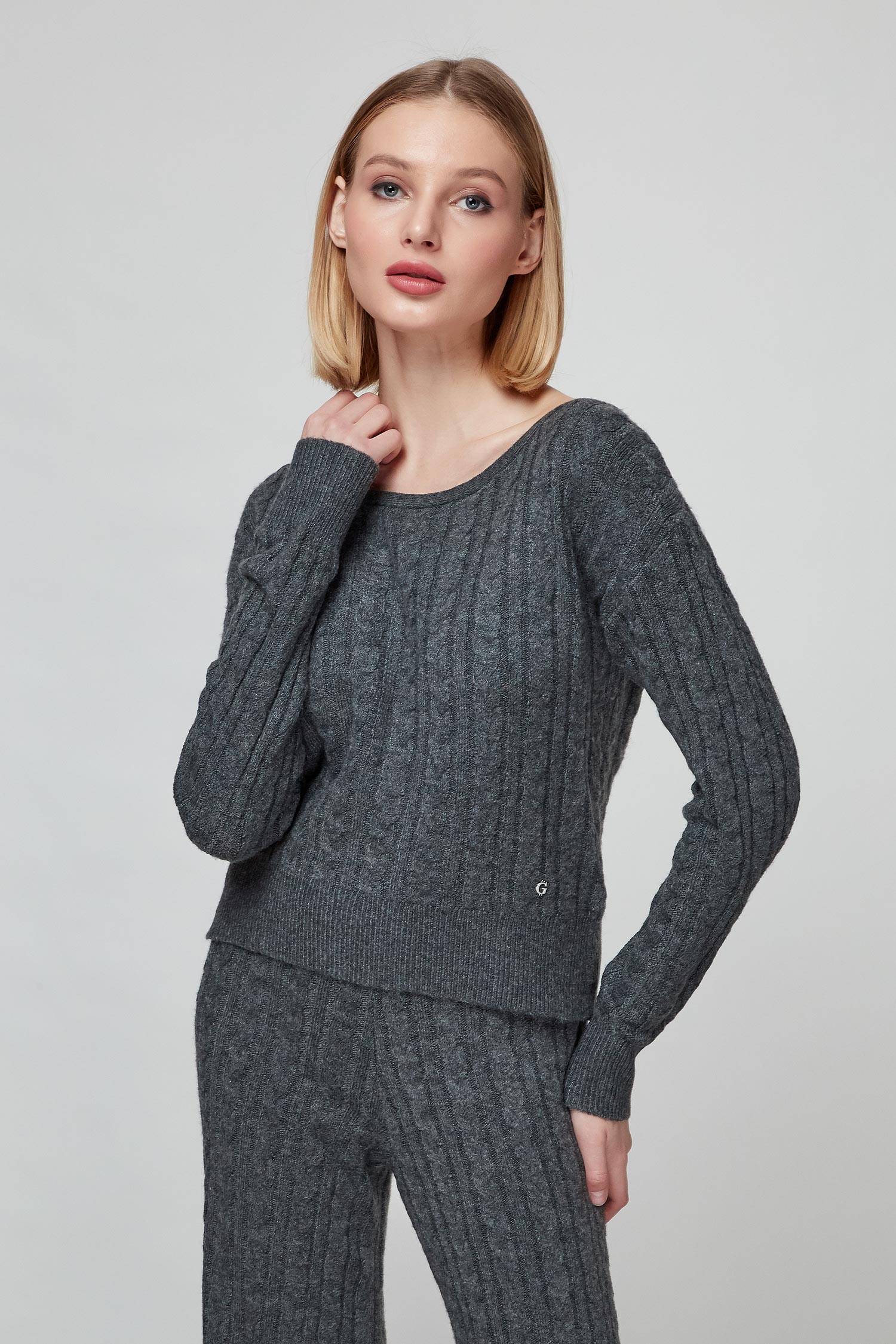 Женский серый джемпер Guess W1BR06.Z2QA0;F9G2
