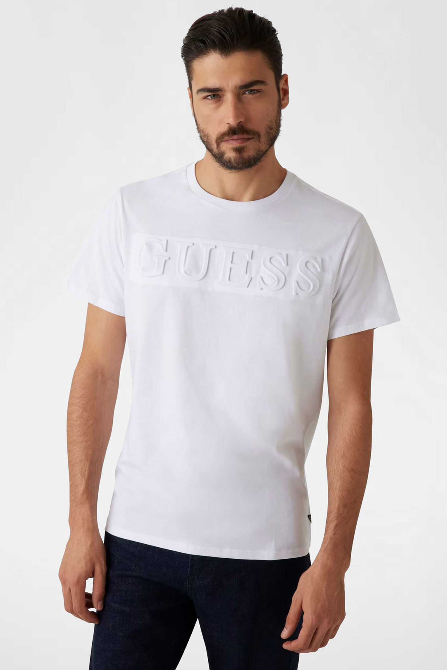 Мужская белая футболка Guess M4PI0E.K8HM4;G011