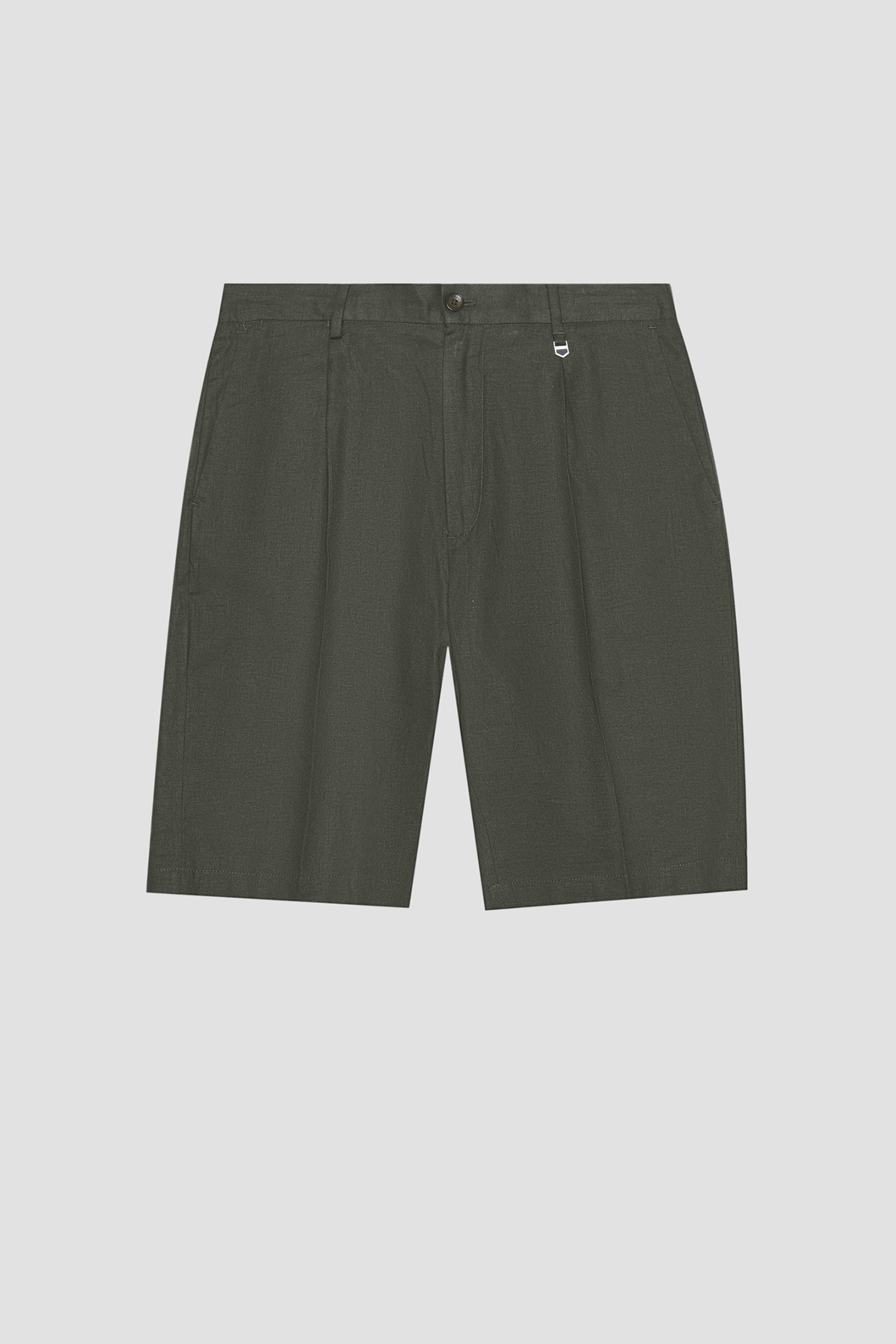 Мужские зеленые льняные шорты Antony Morato MMSH00204.FA800126;4072