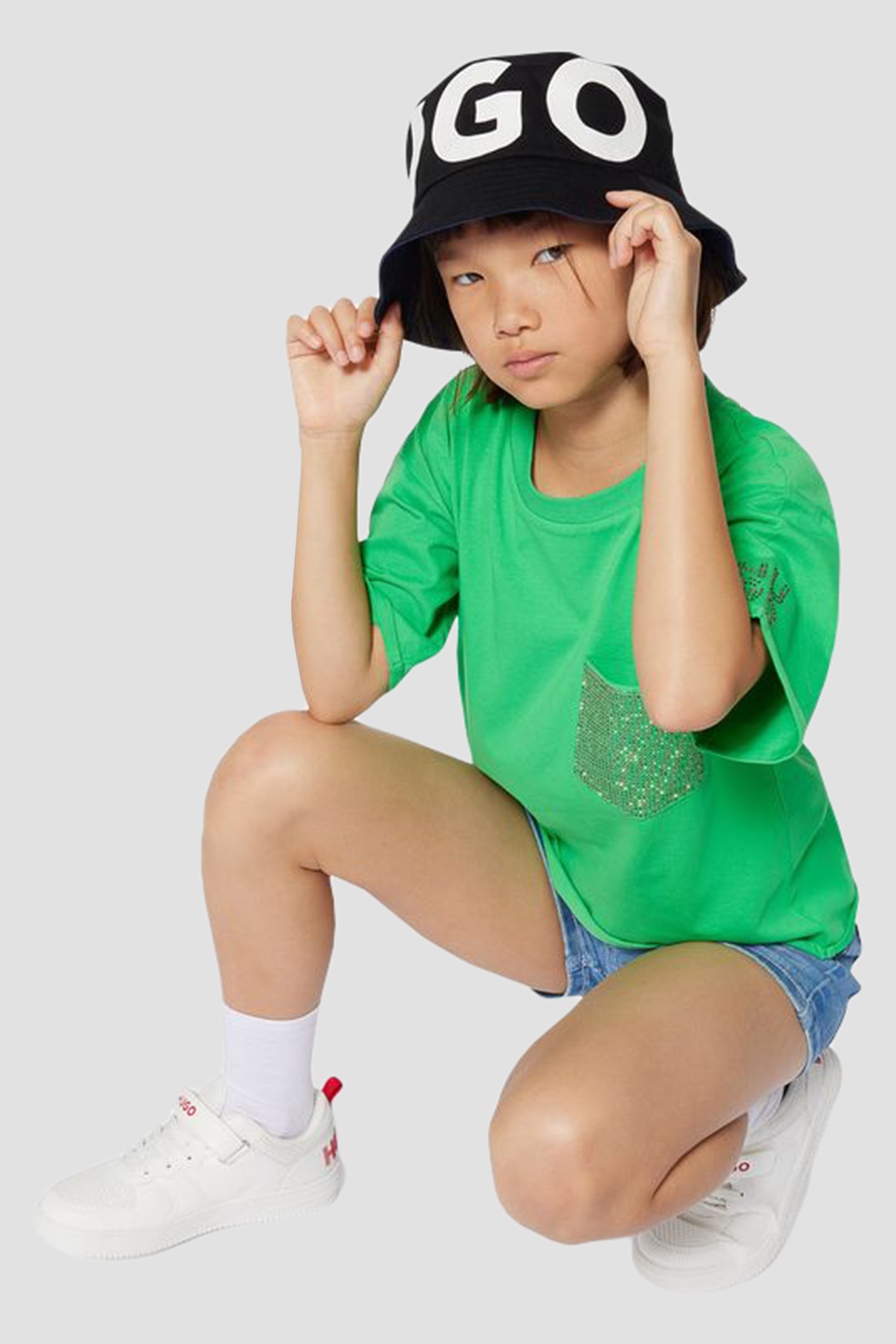 Детская двусторонняя панама HUGO kids G00317;84N