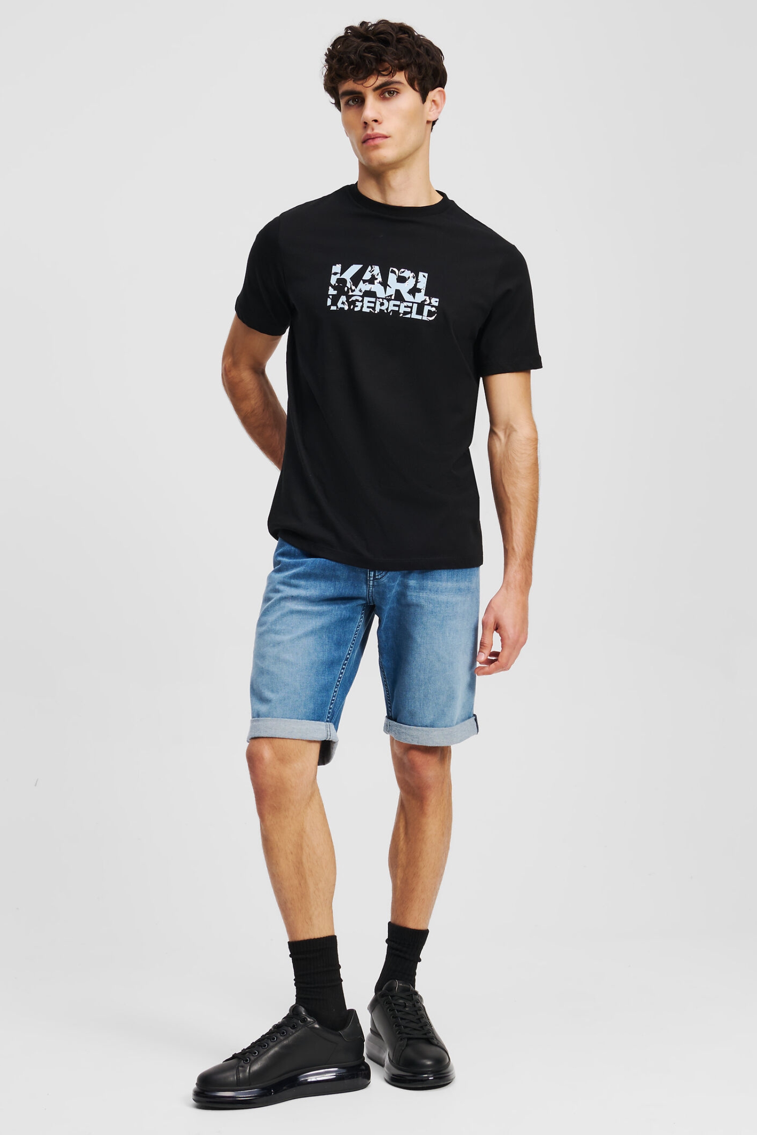 Чоловіча чорна футболка Karl Lagerfeld 552224.755042;990