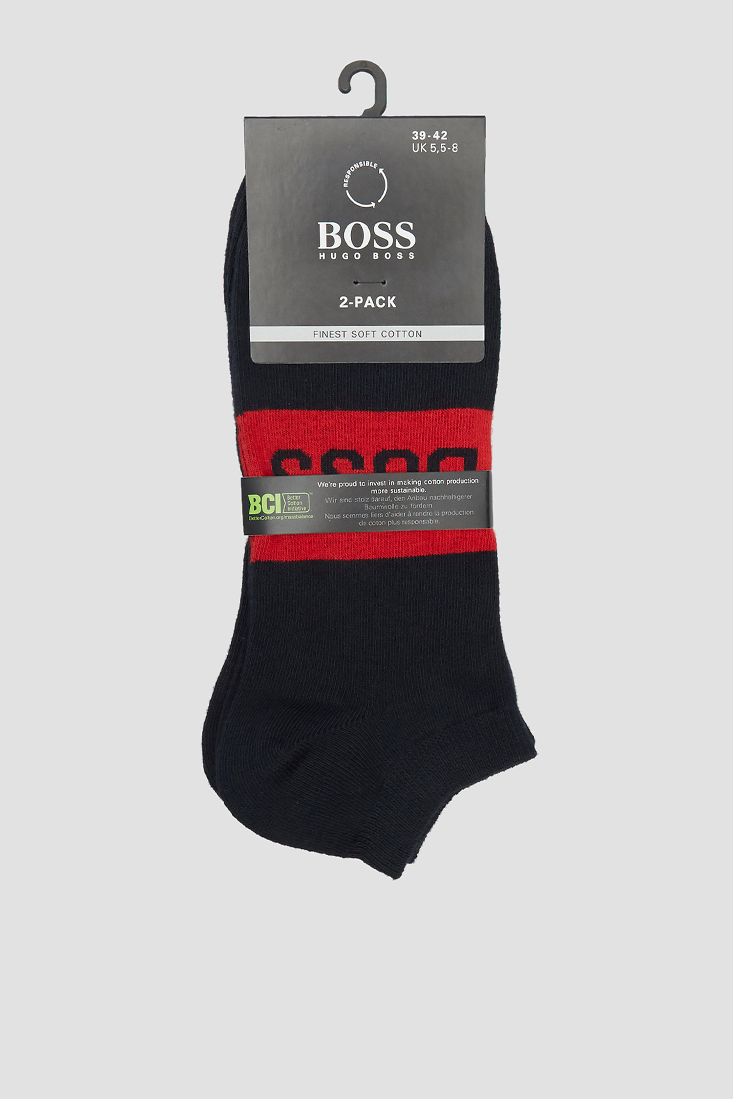 Чоловічі чорні шкарпетки (2 пари) BOSS 50428744;405