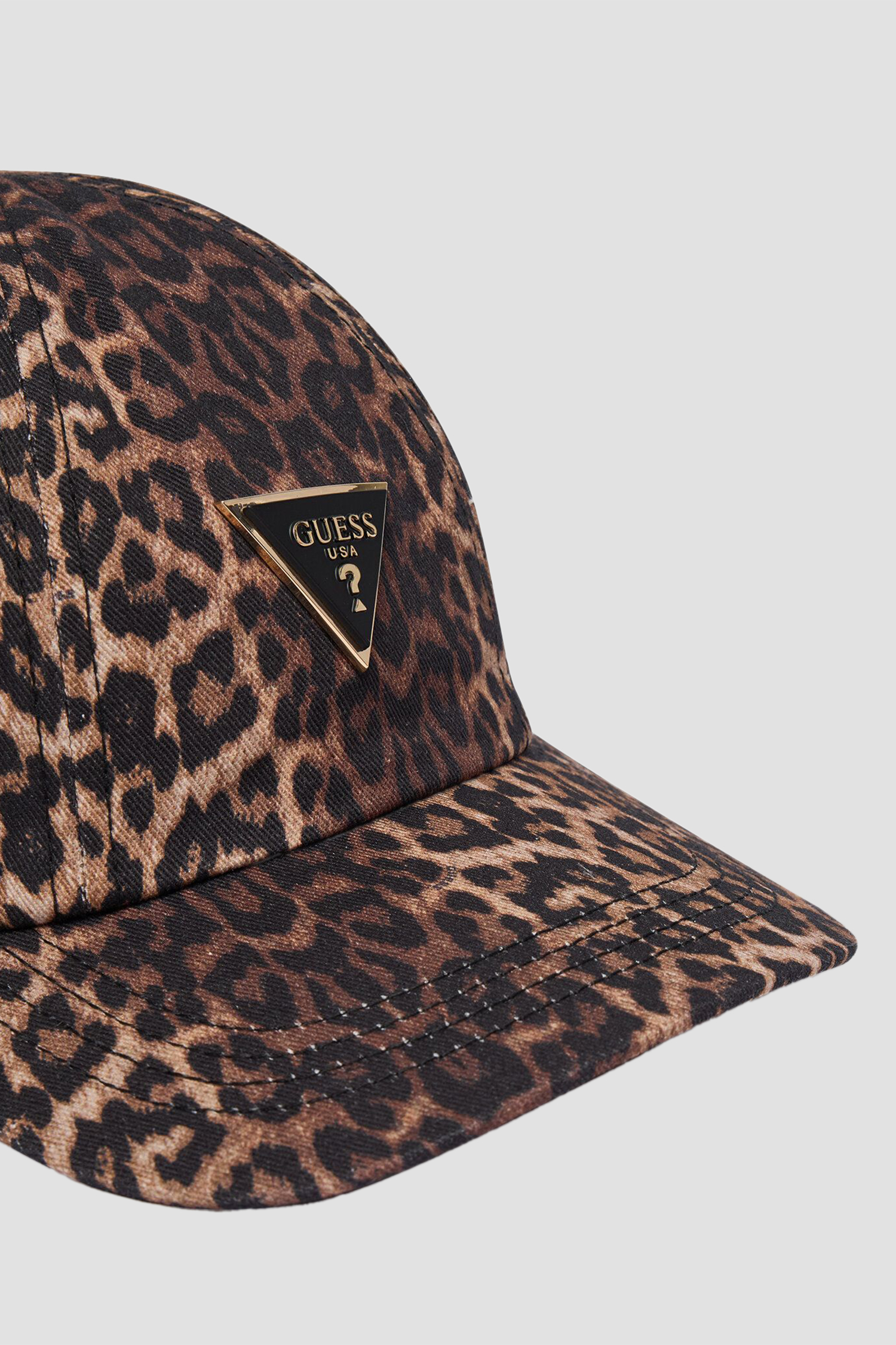 Жіноча коричнева кепка з візерунком Guess AW5501.COT01;BRO